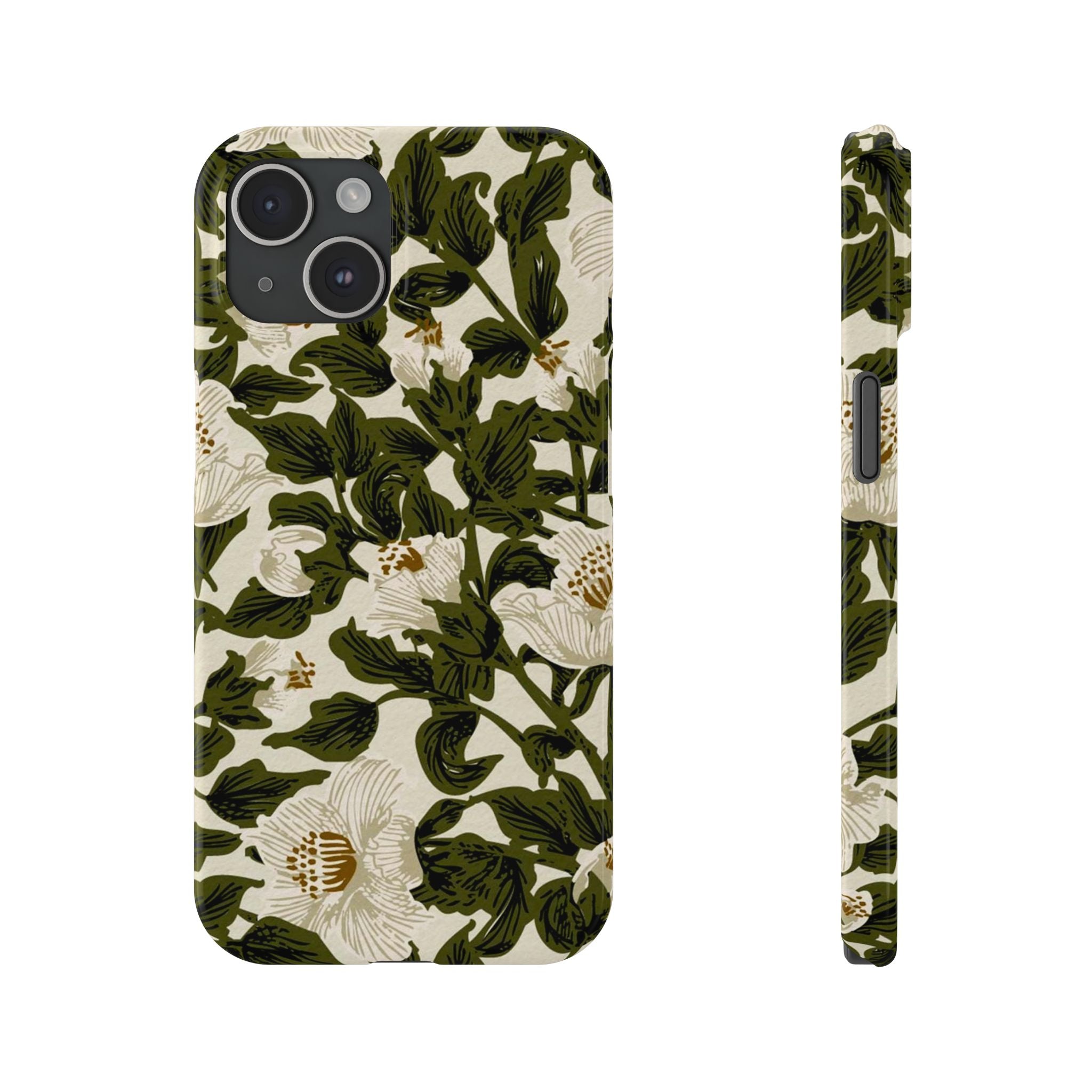 Vintage White Floral - Phone Case