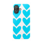 Blue Heart  on White Case