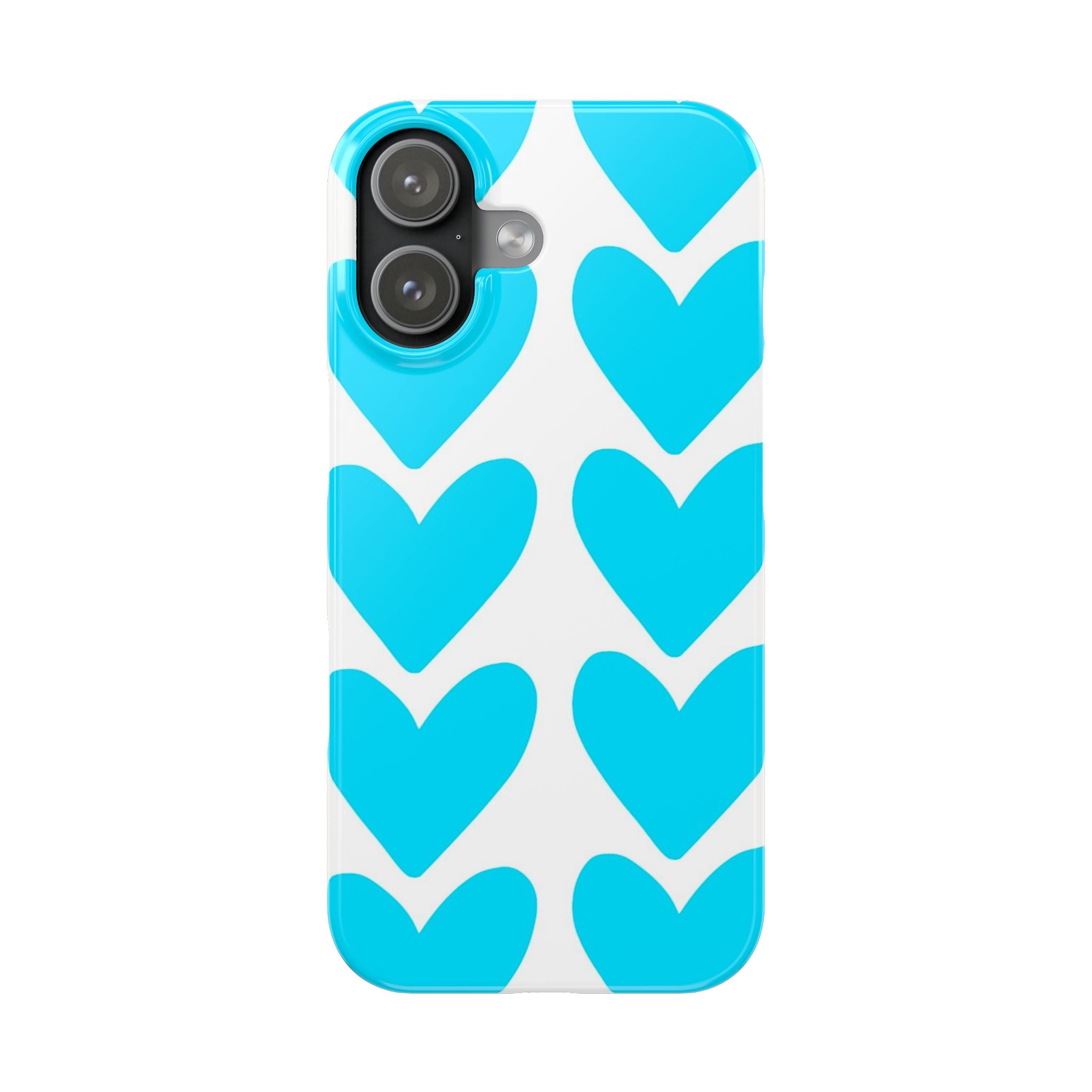 Blue Heart  on White Case
