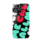 Call Me Turquoise mix Bubble Text Case