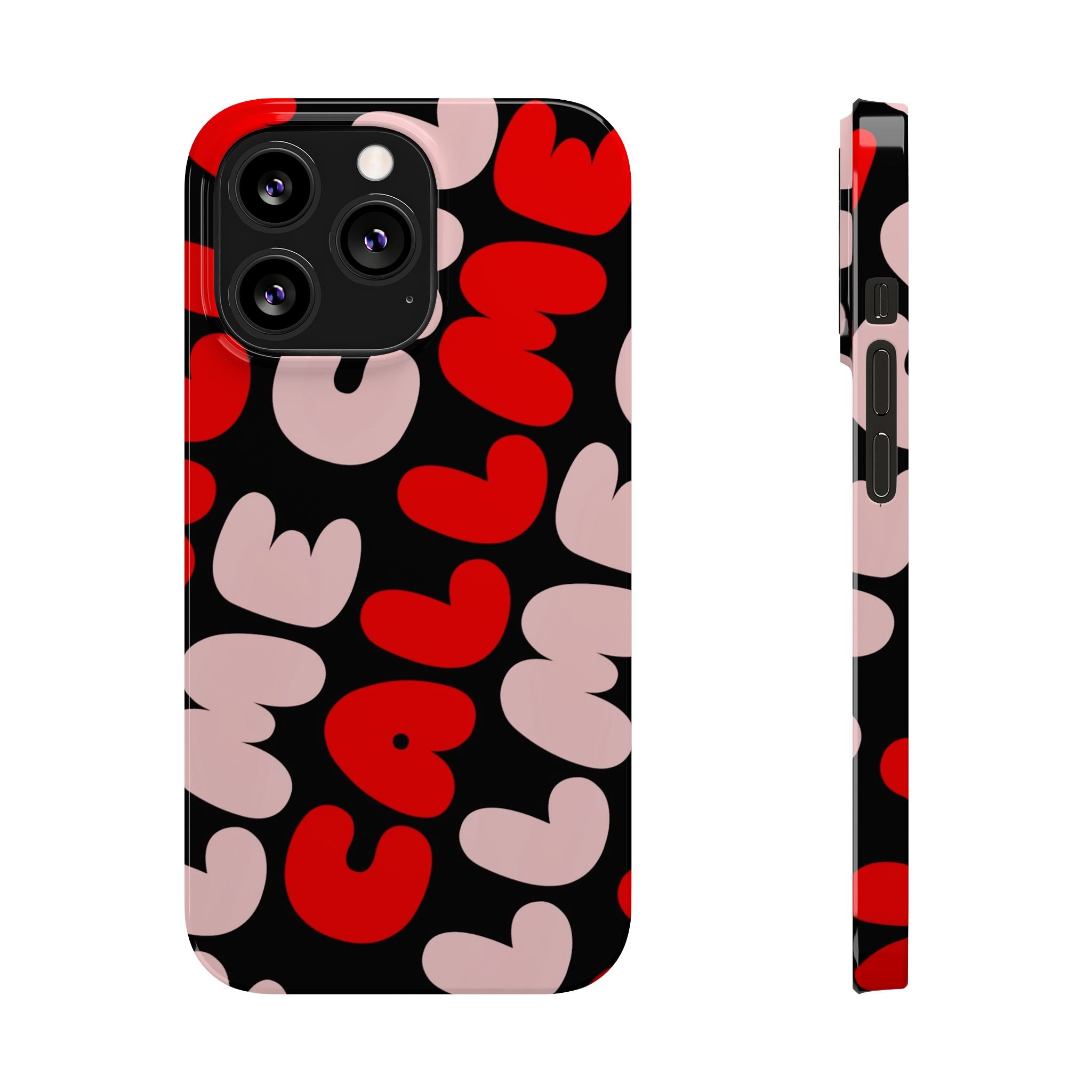 Call Me Pink and Red Phone Case