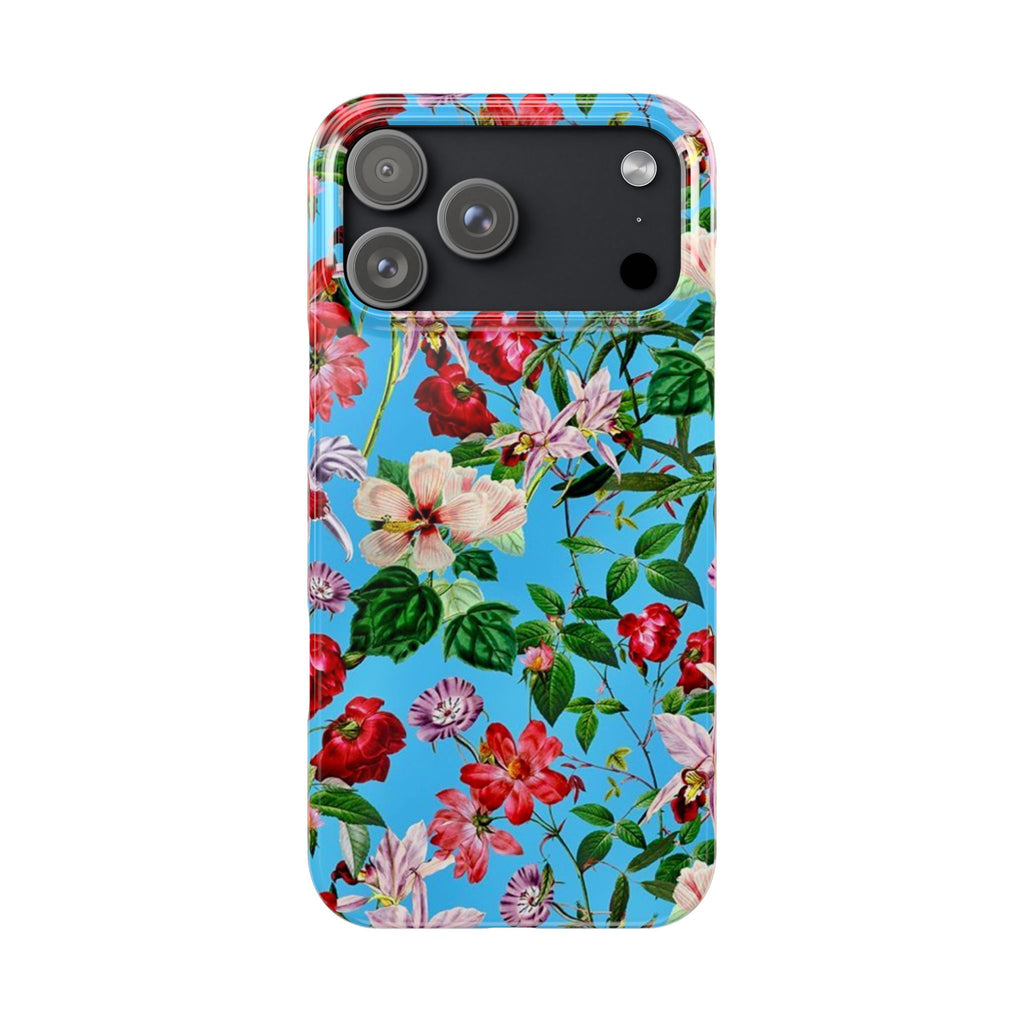 Vintage Floral Pattern on Sky Blue Case
