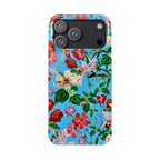 Vintage Floral Pattern on Sky Blue Case