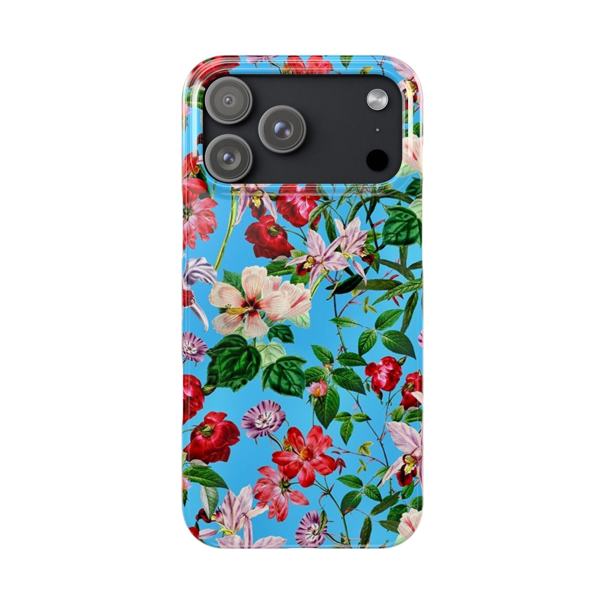 Vintage Floral Pattern on Sky Blue Case