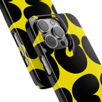 Yellow Retro Bubble Pattern Slim Phone Case