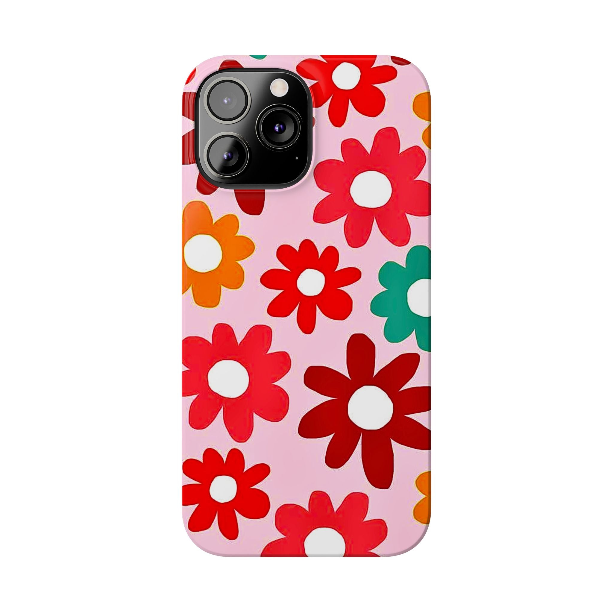 Retro Floral Case — Pink Daisy Pattern