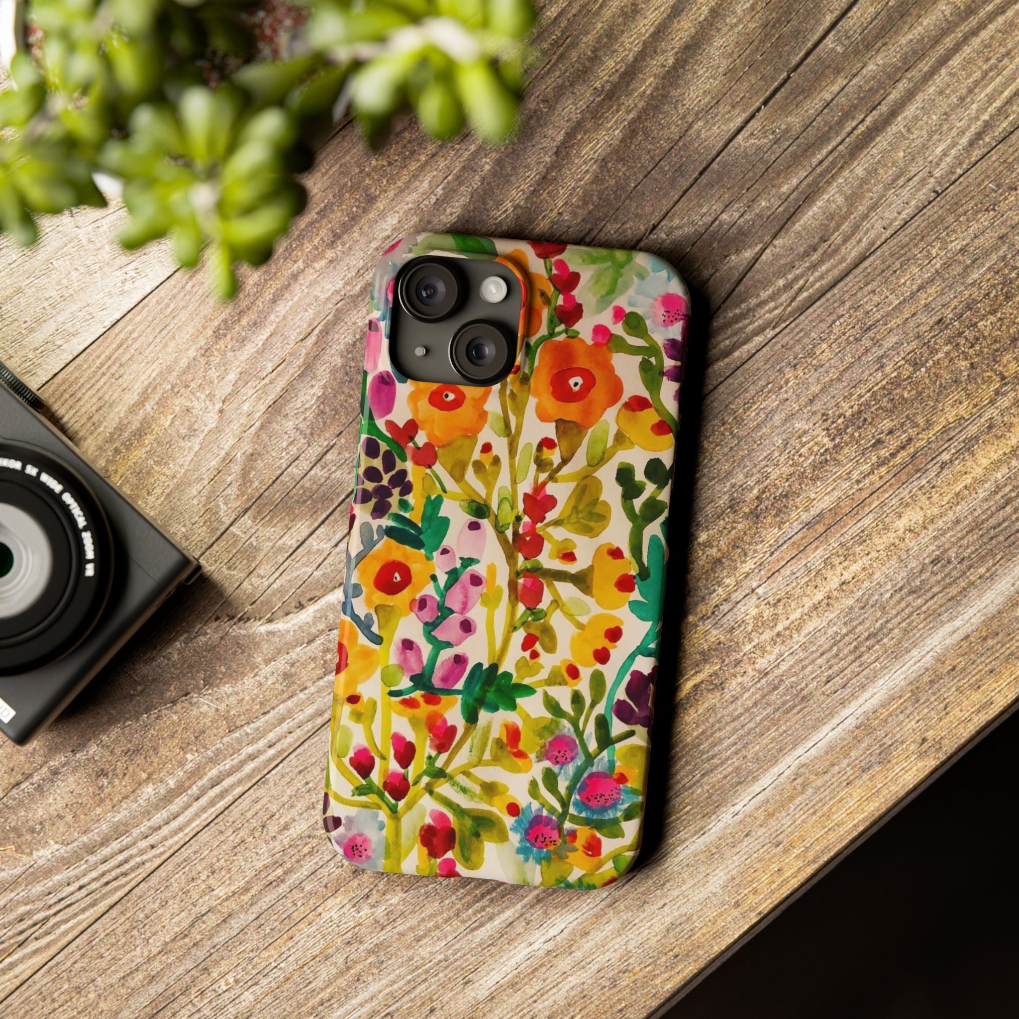 Vibrant Hand-Painted Wildflower Design Case