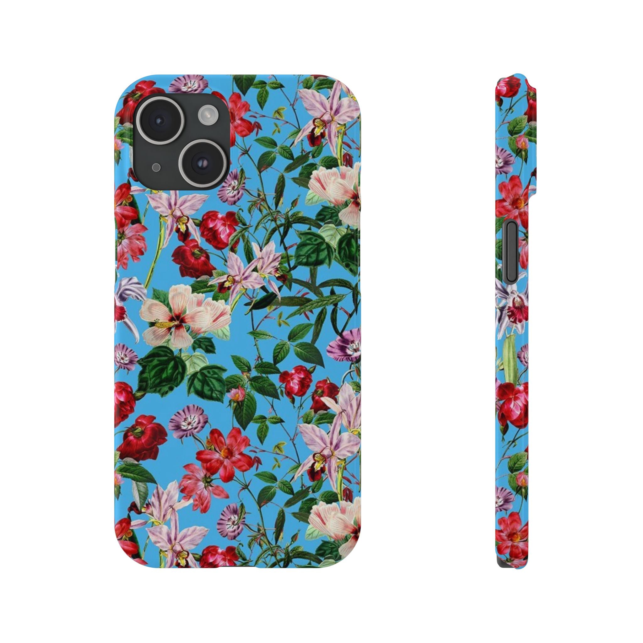 Vintage Floral Pattern on Sky Blue Case