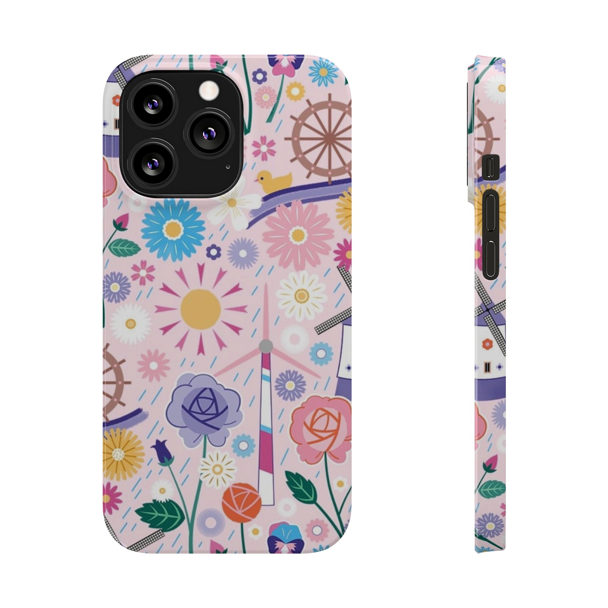 Whimsical Spring Flowers Design Case