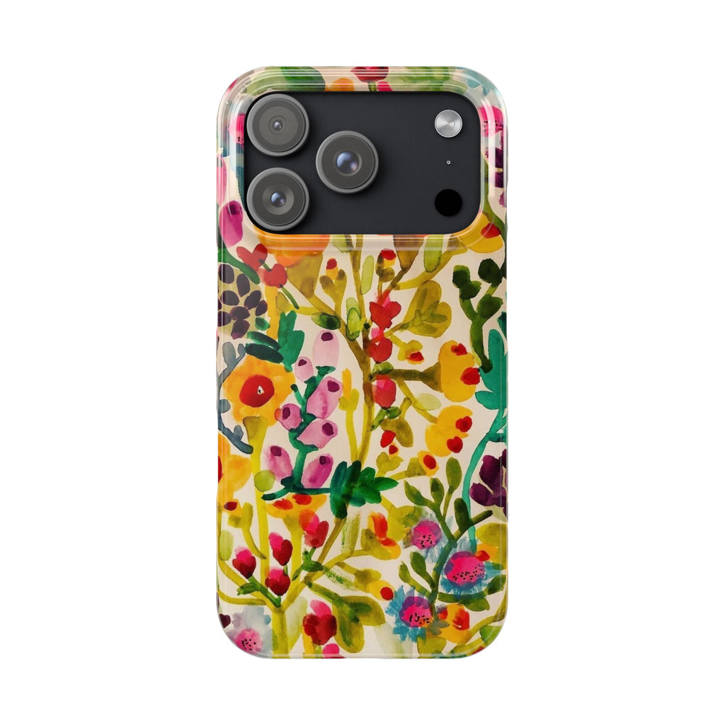 Vibrant Hand-Painted Wildflower Design Case