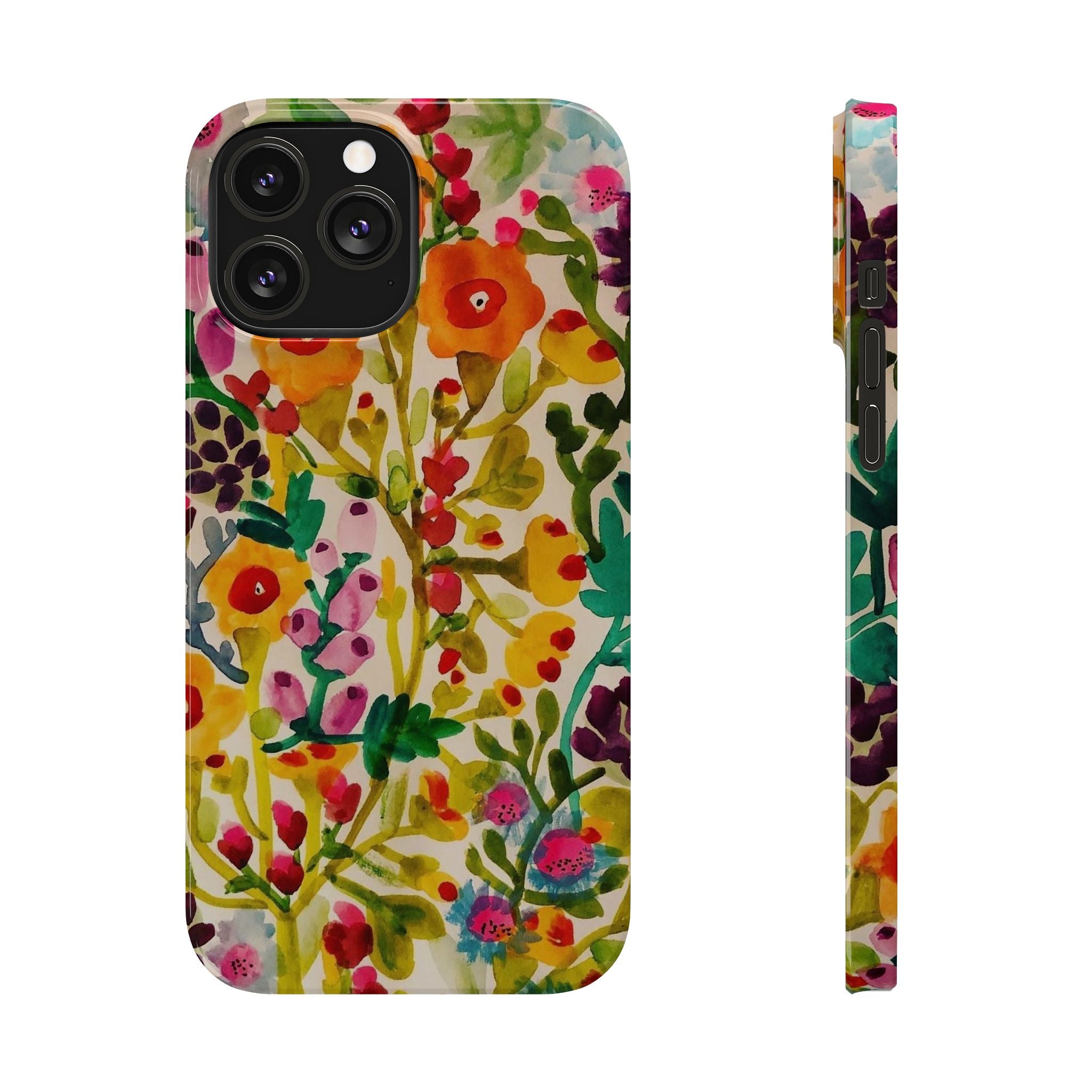 Vibrant Hand-Painted Wildflower Design Case