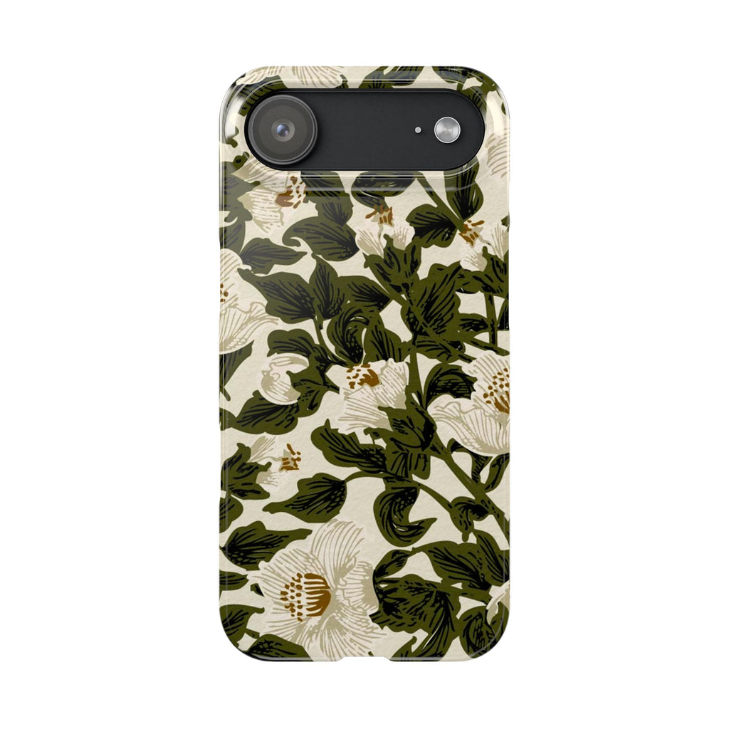 Vintage White Floral - Phone Case