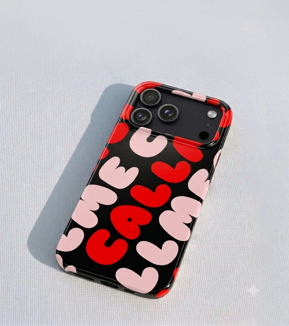 Call Me Pink and Red Phone Case