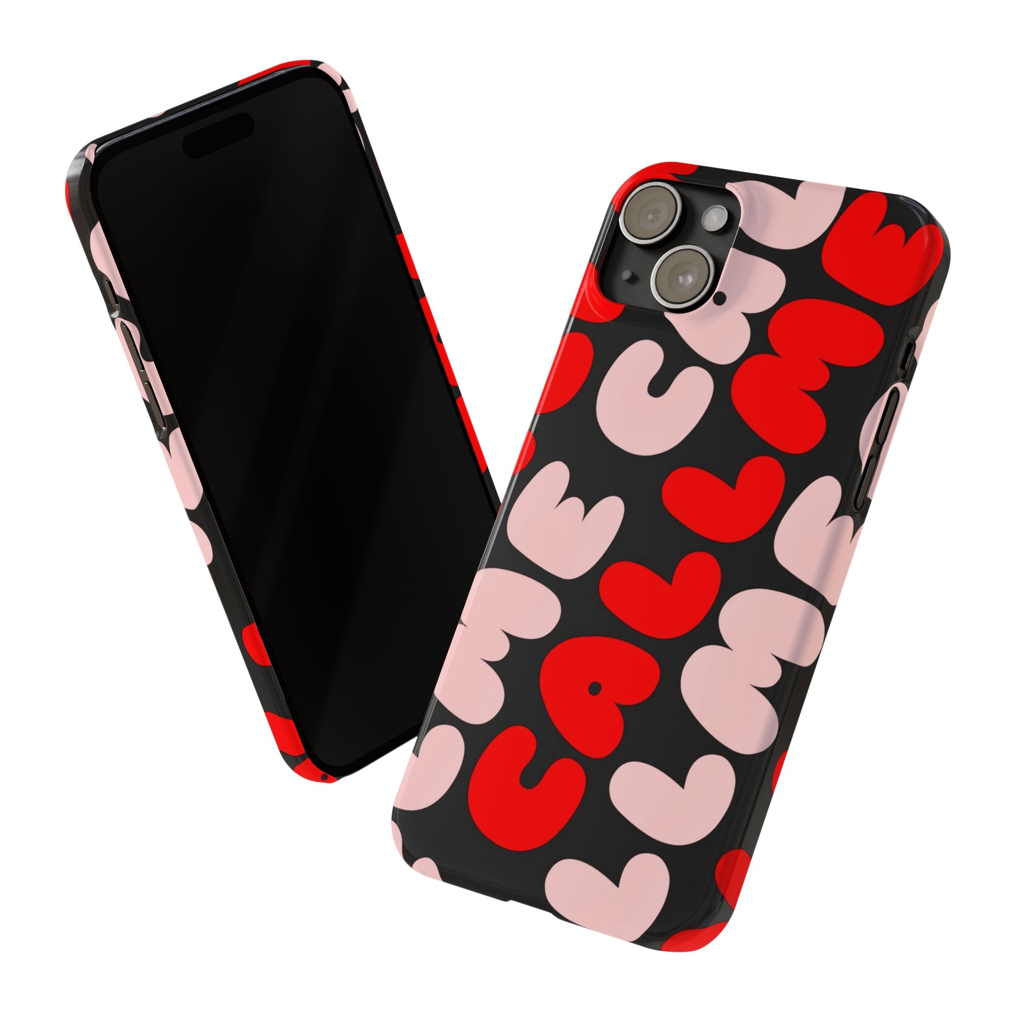 Call Me Pink and Red Phone Case