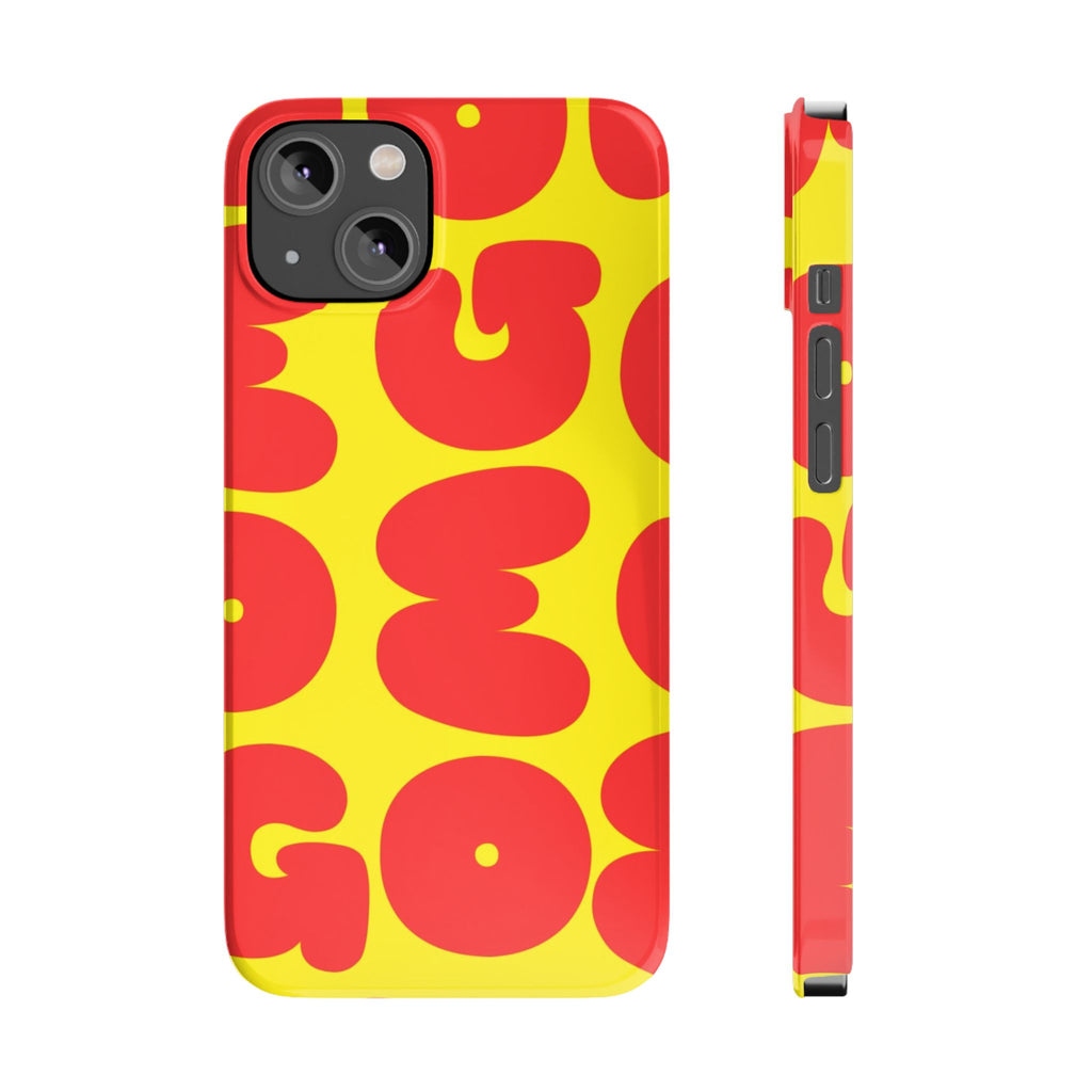 OMG Bubble Pattern, Bold Red & Yellow