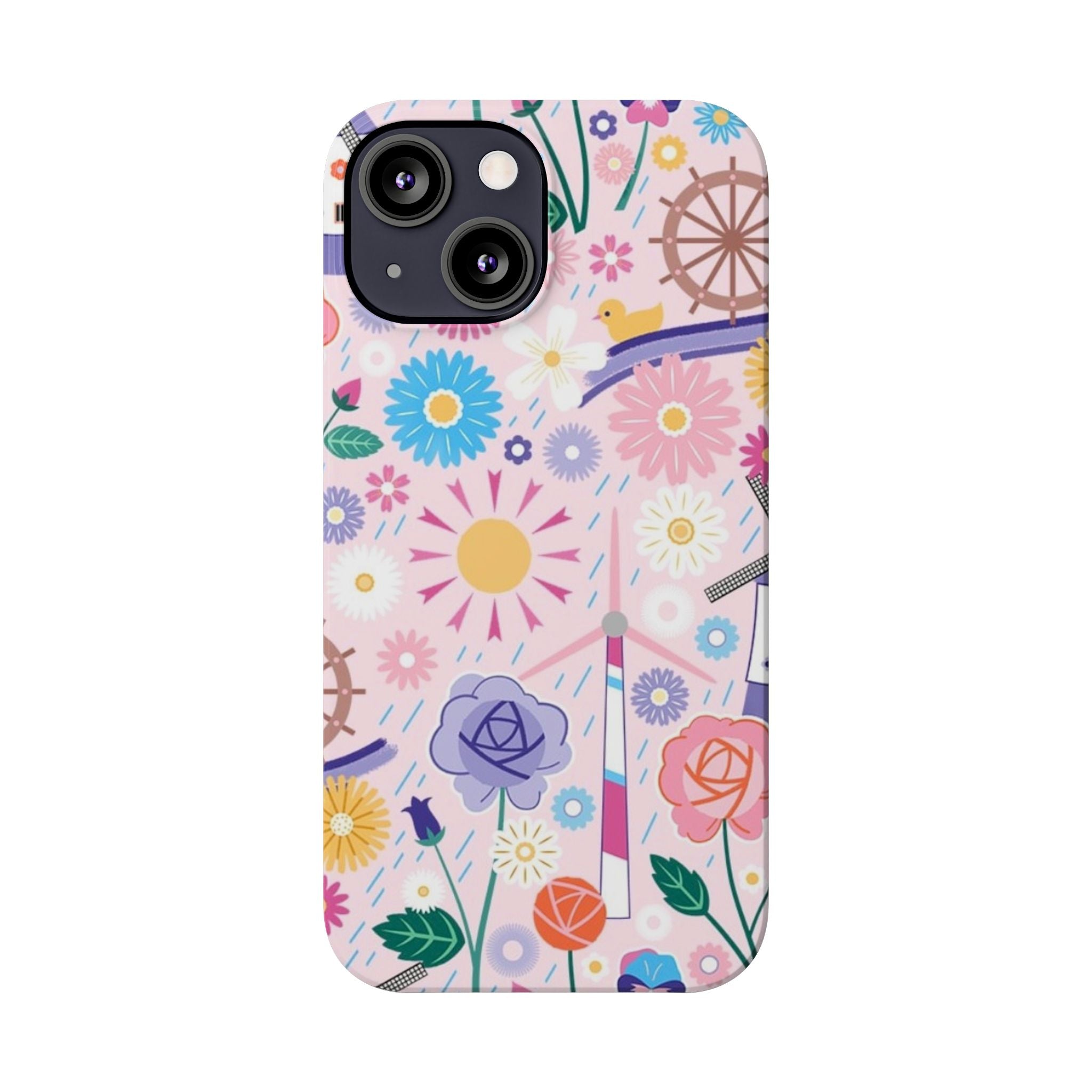 Whimsical Spring Flowers Design Case