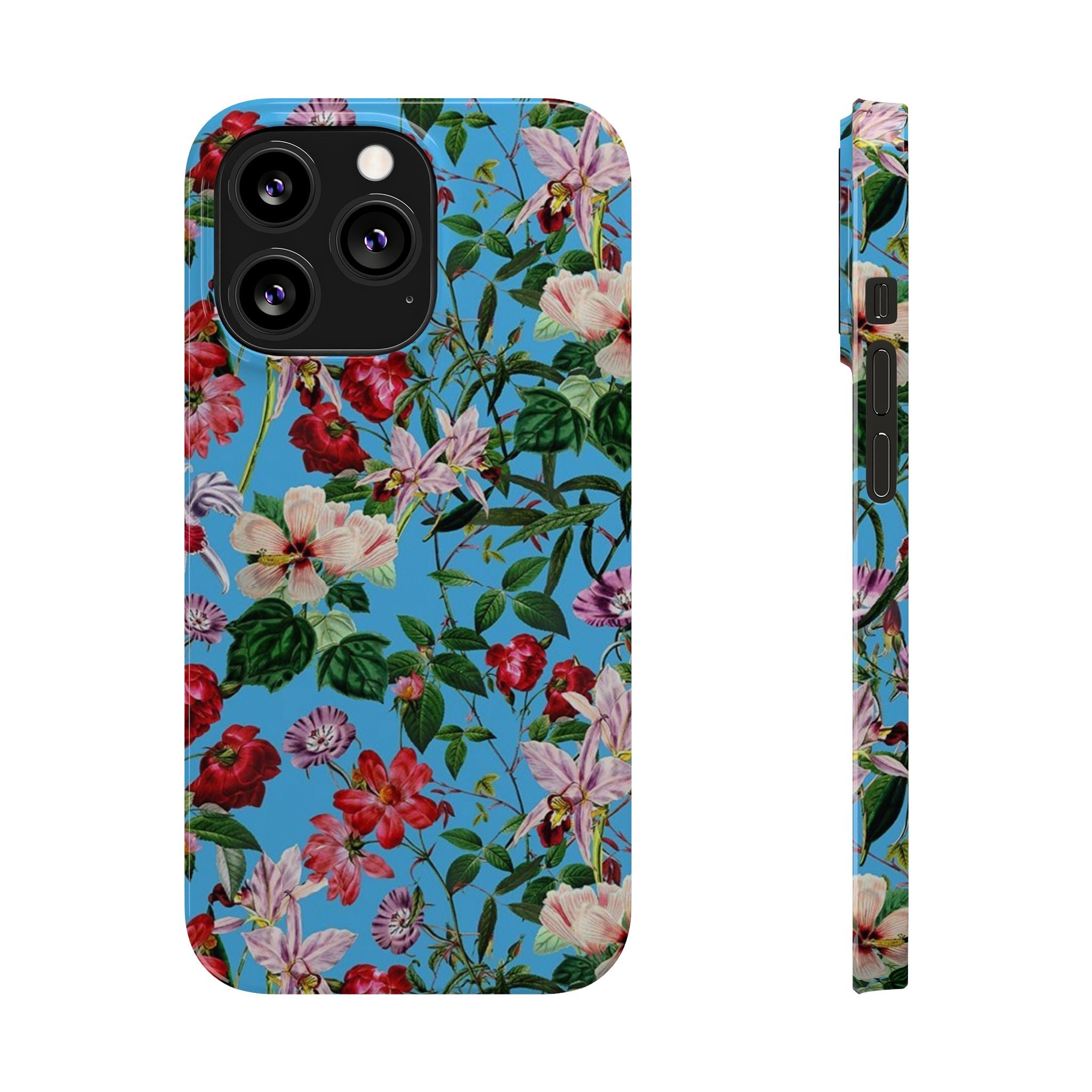 Vintage Floral Pattern on Sky Blue Case
