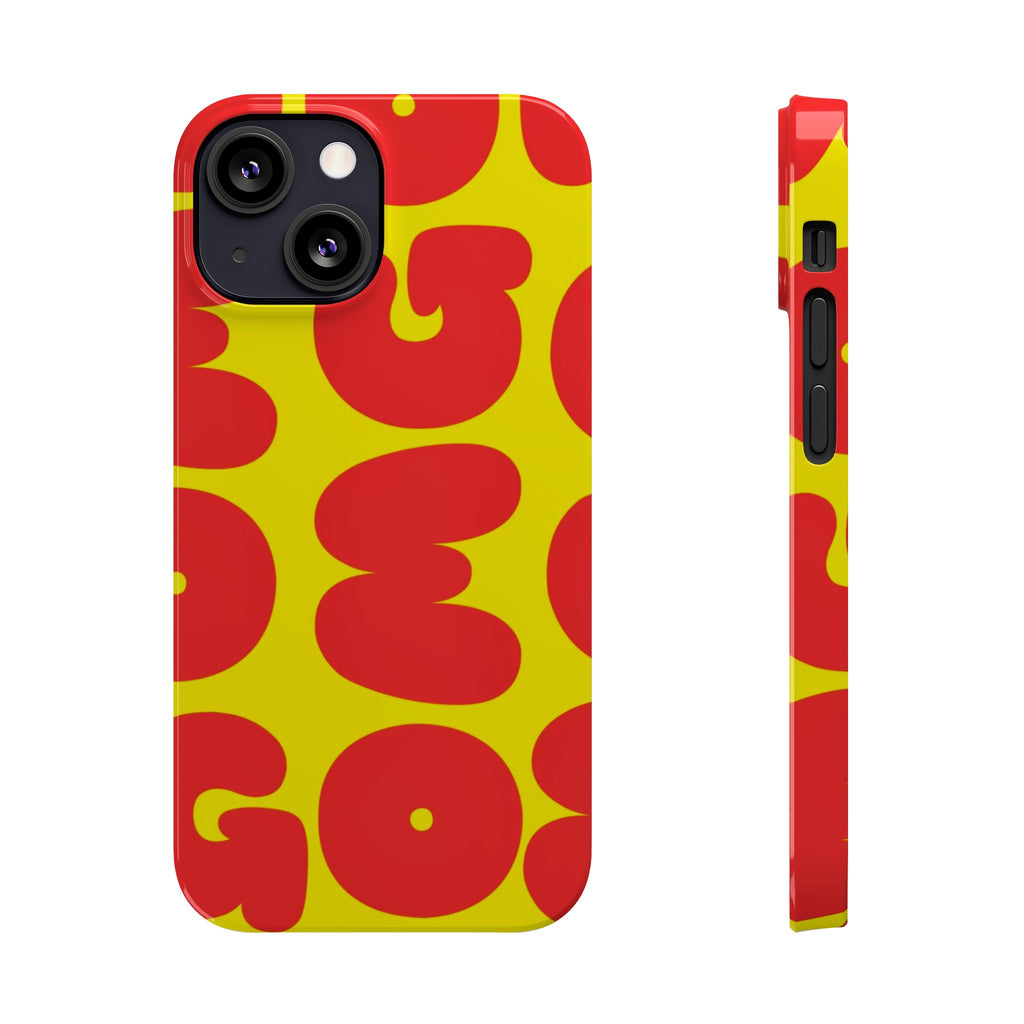 OMG Bubble Pattern, Bold Red & Yellow