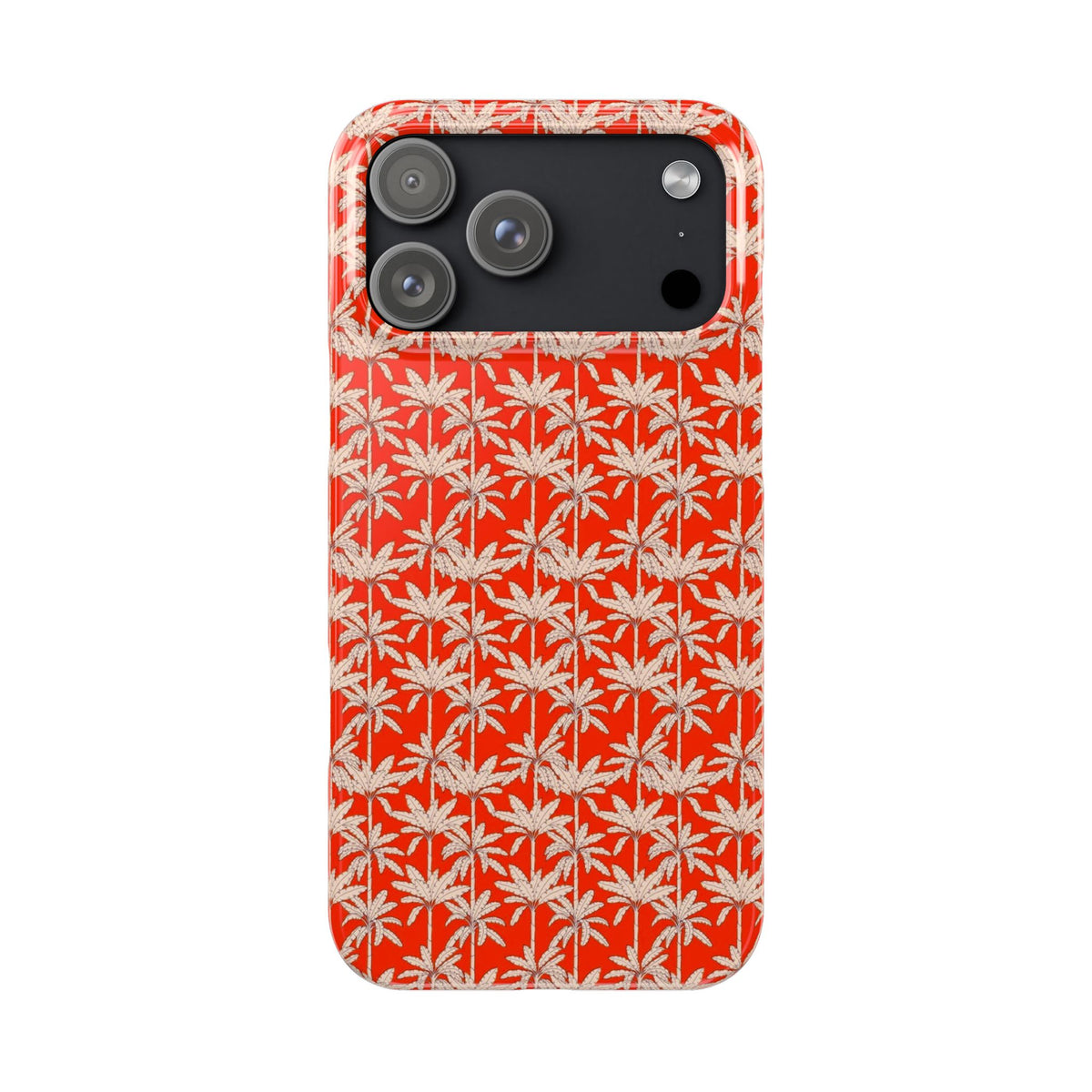 Red Tropical Palm Pattern Case