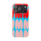 Yum Red & Pink on a Blue Case