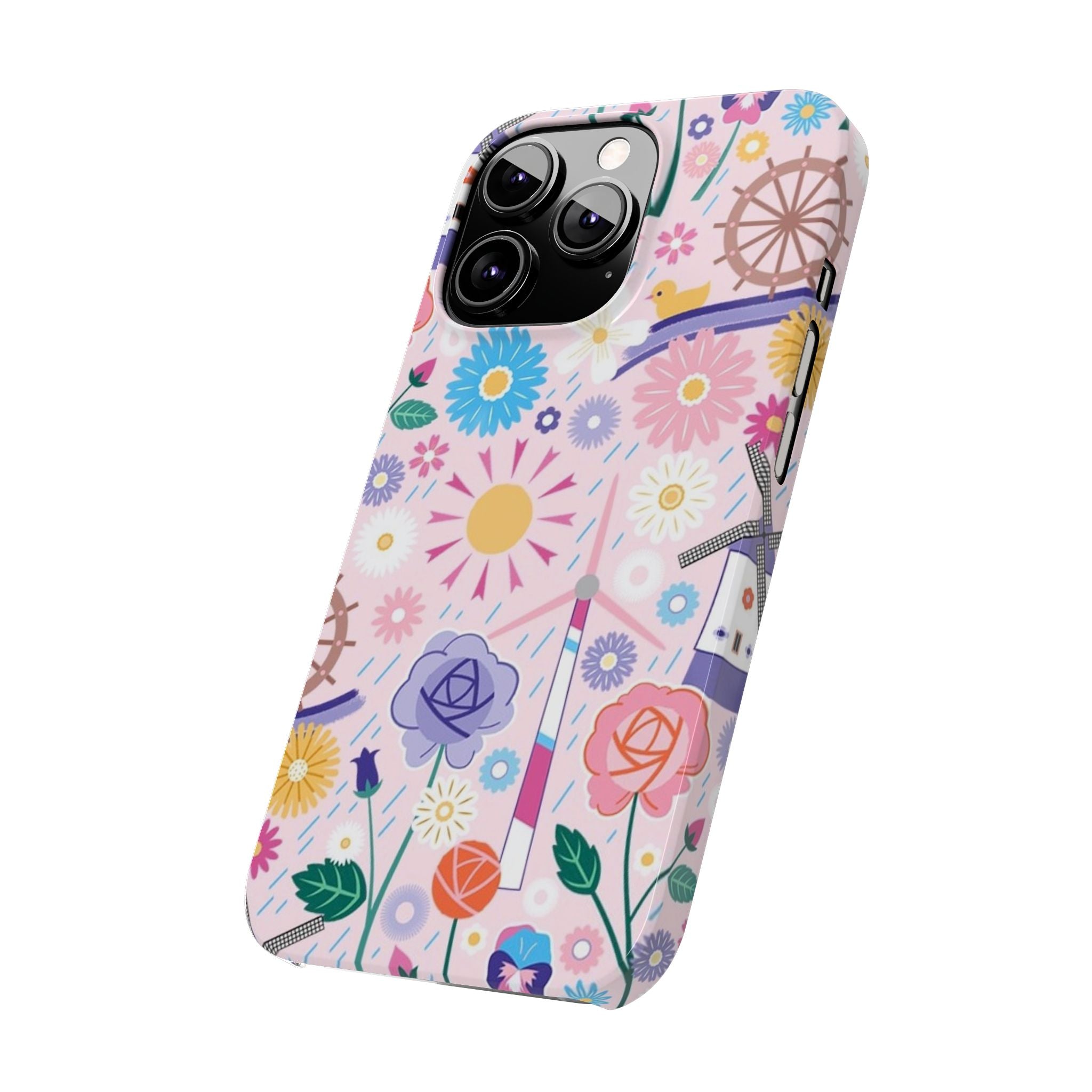 Whimsical Spring Flowers Design Case