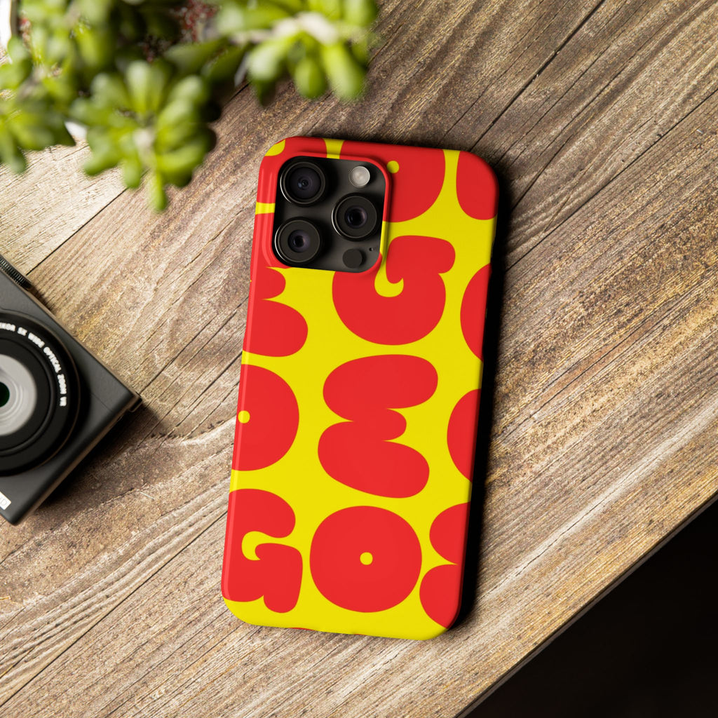 OMG Bubble Pattern, Bold Red & Yellow