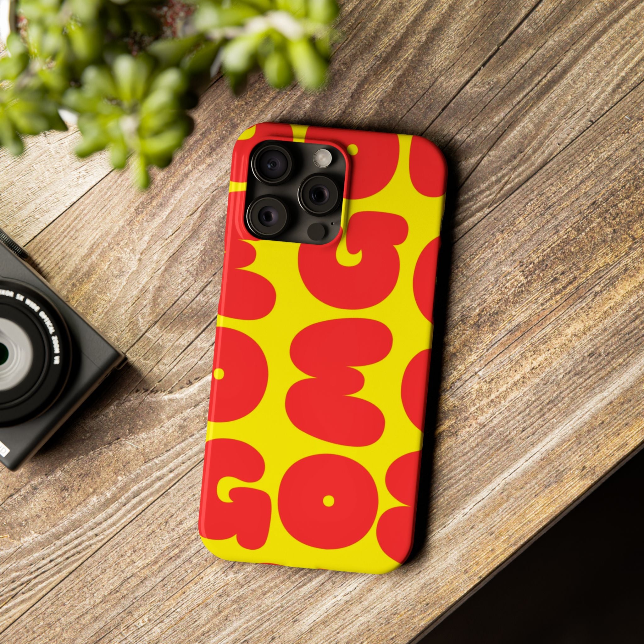 OMG Bubble Pattern, Bold Red & Yellow
