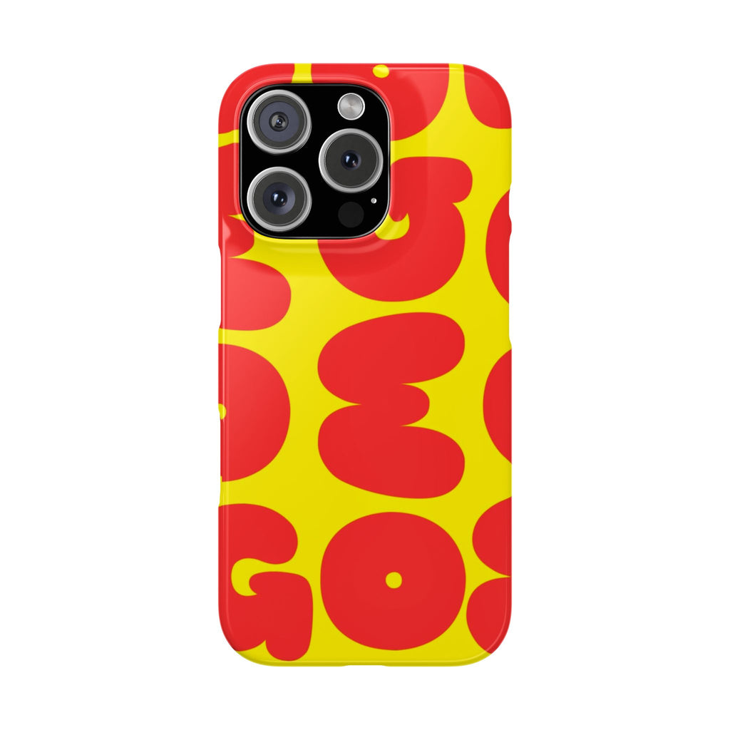 OMG Bubble Pattern, Bold Red & Yellow