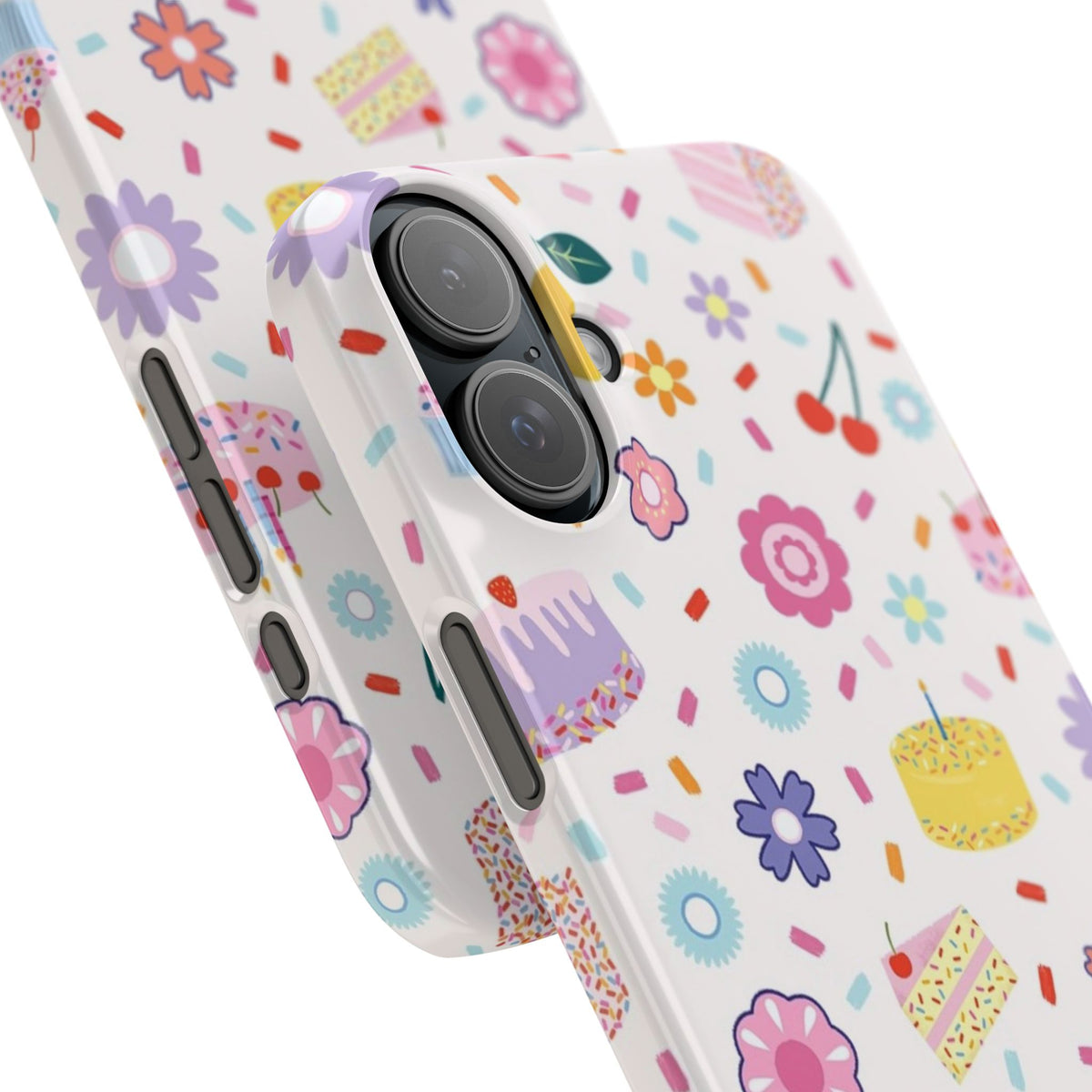Pastel Birthday Cake & Flowers Case