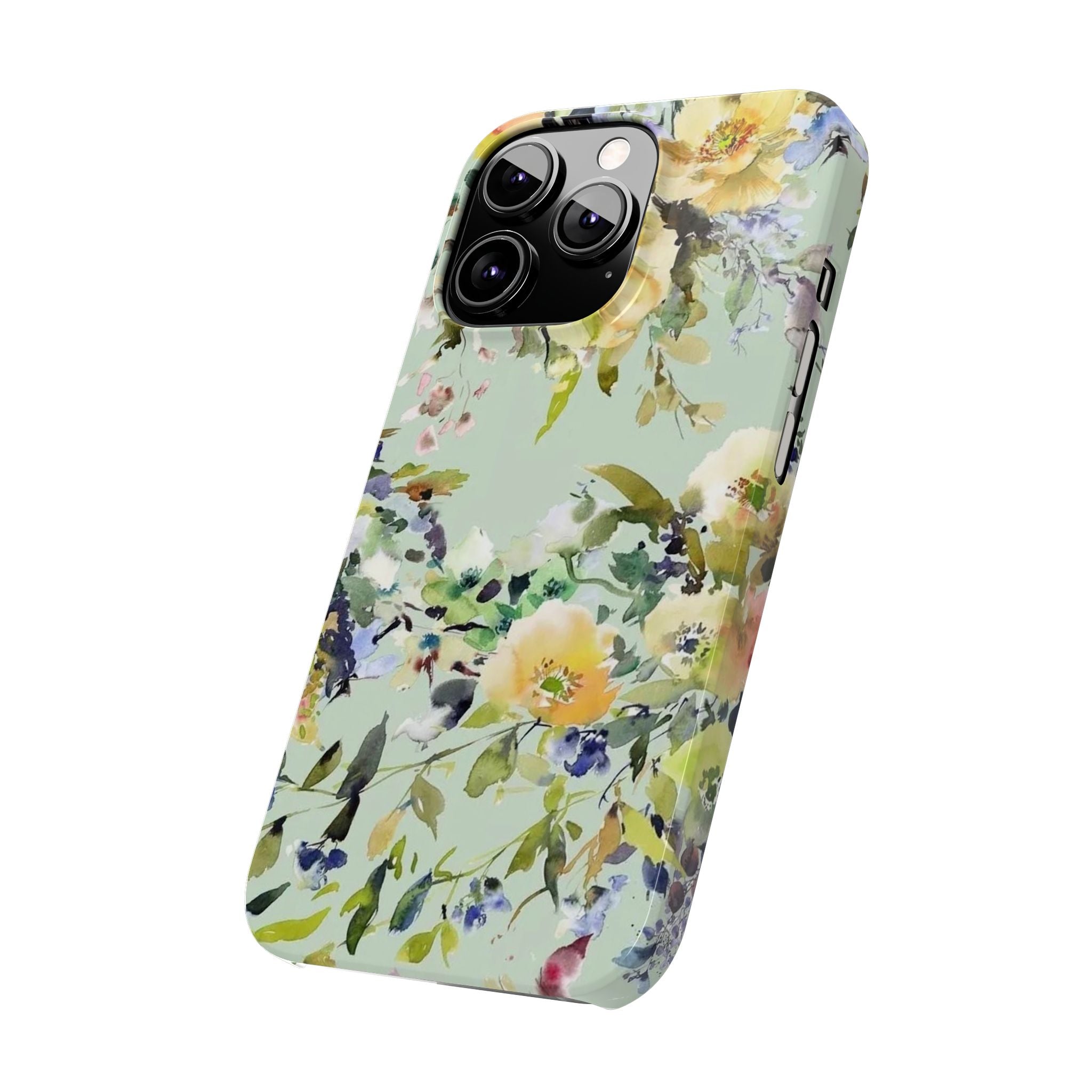 Floral Watercolor Garden Floral Slim Case