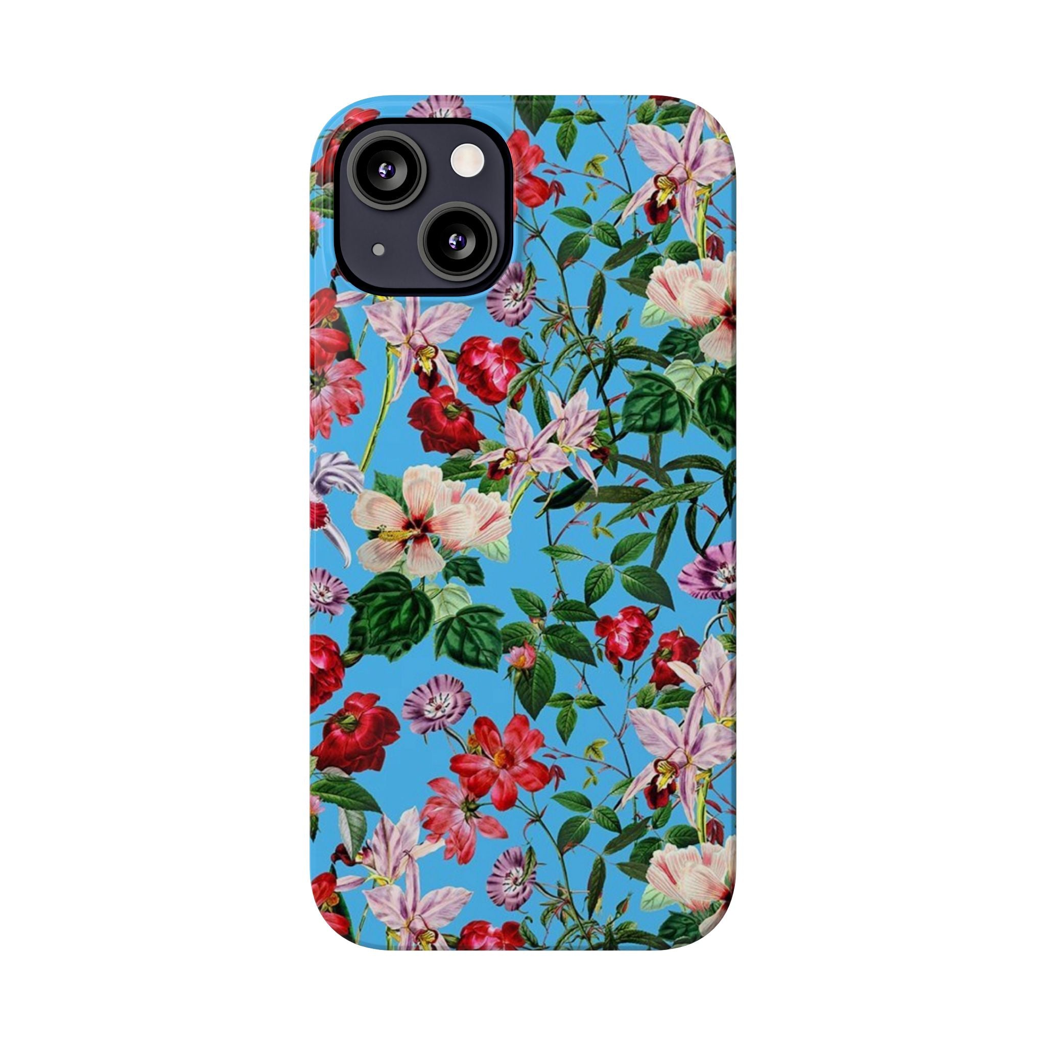 Vintage Floral Pattern on Sky Blue Case