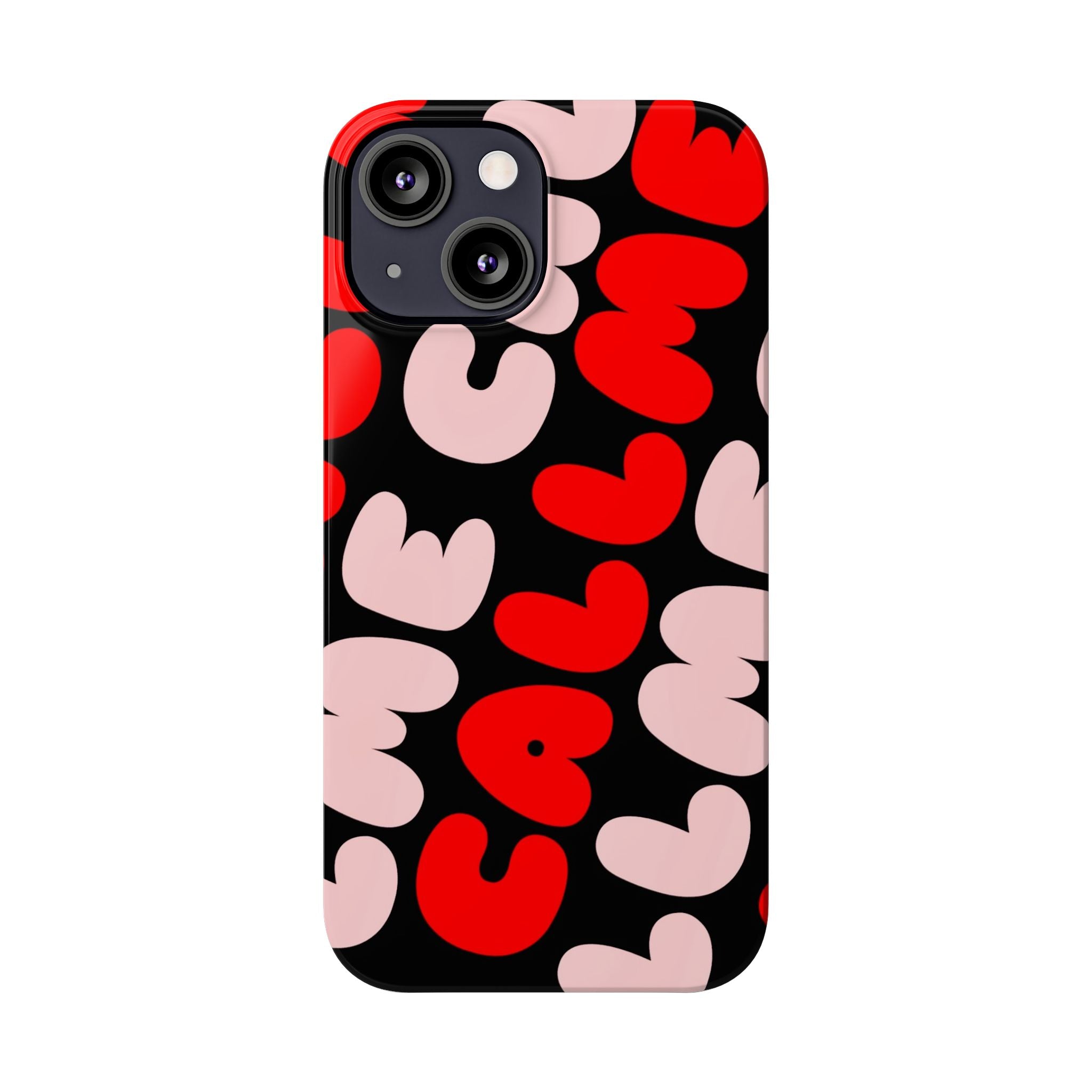 Call Me Pink and Red Phone Case