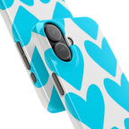 Blue Heart  on White Case
