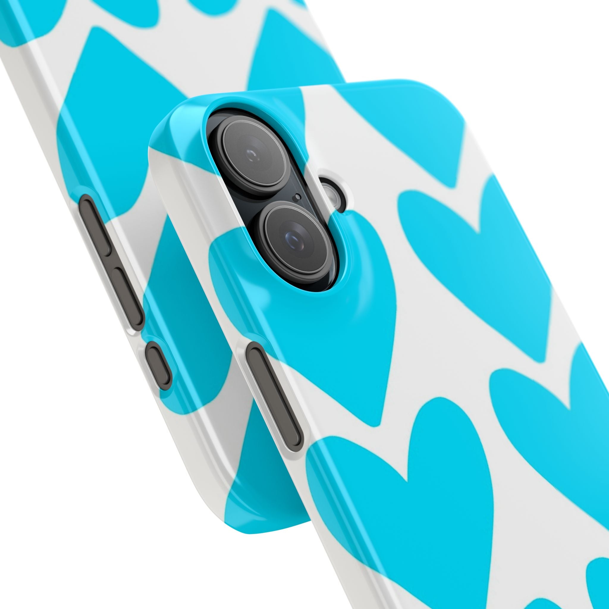 Blue Heart  on White Case