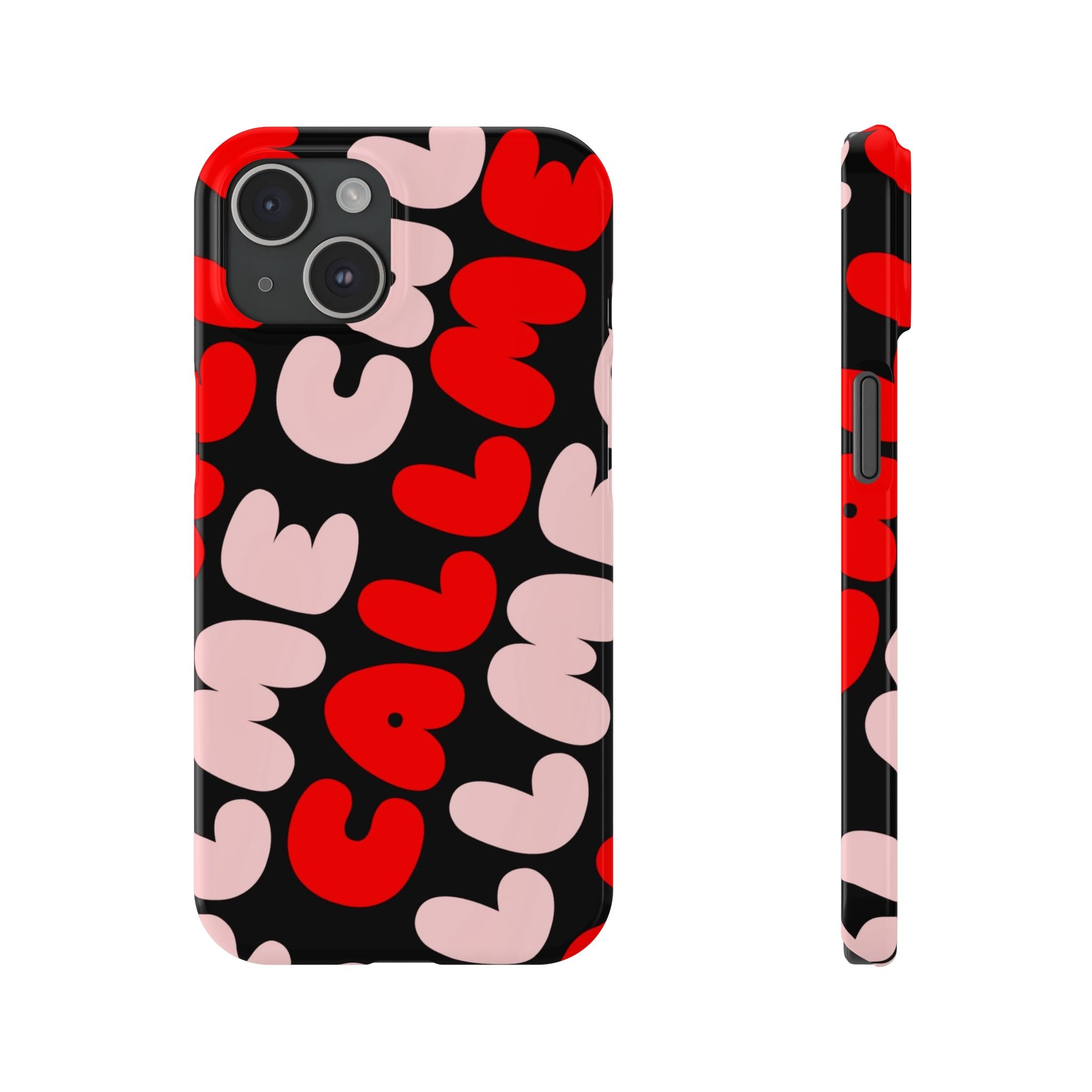 Call Me Pink and Red Phone Case