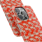 Red Tropical Palm Pattern Case