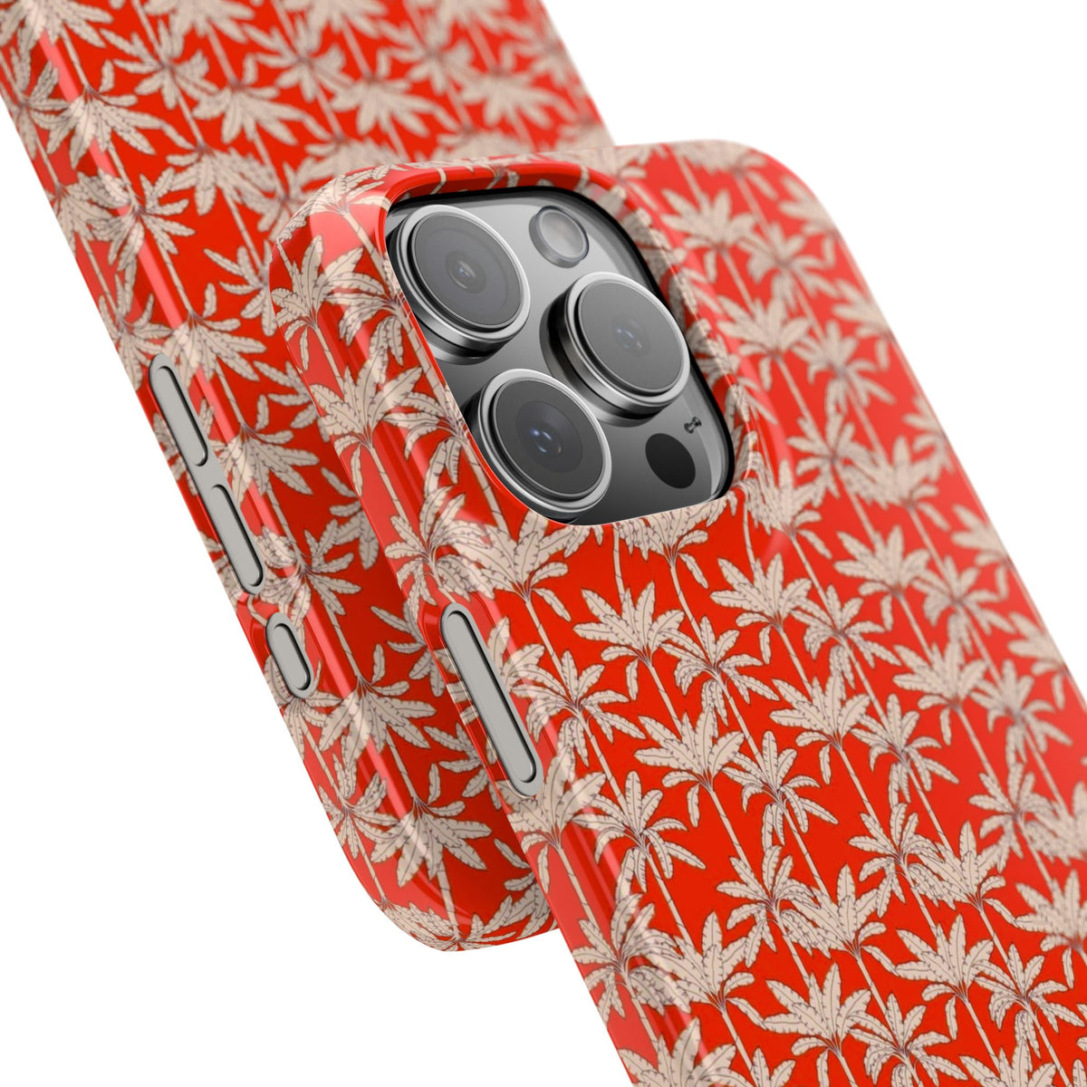 Red Tropical Palm Pattern Case