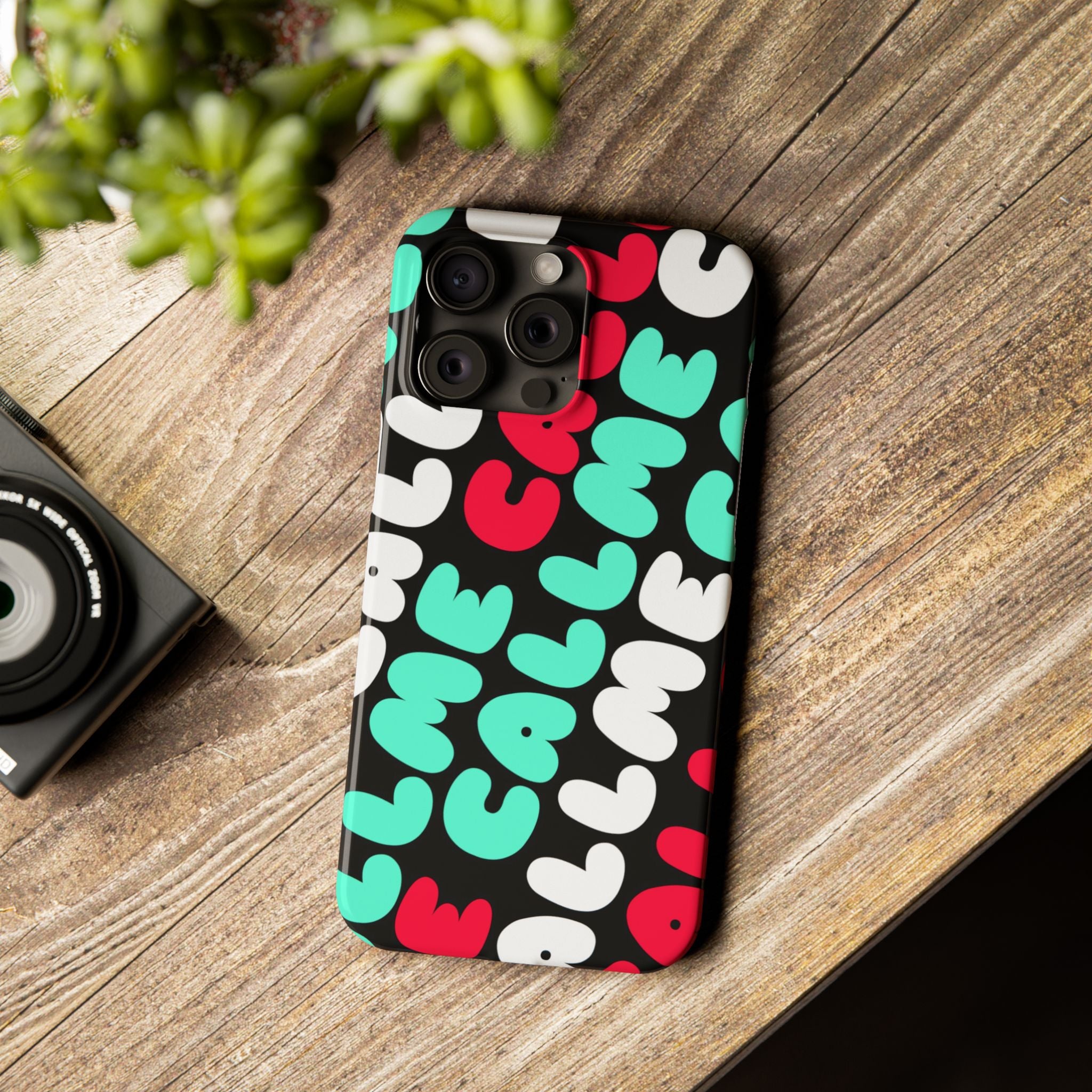 Call Me Turquoise mixed Bold Bubble Text