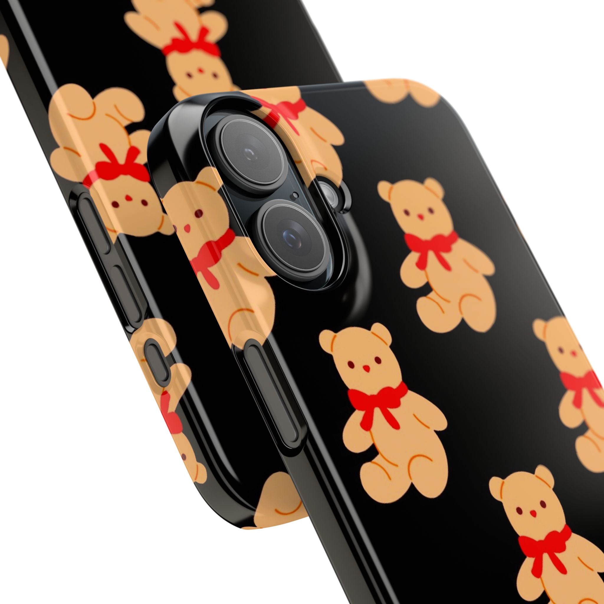 Teddy Bear on Black Case