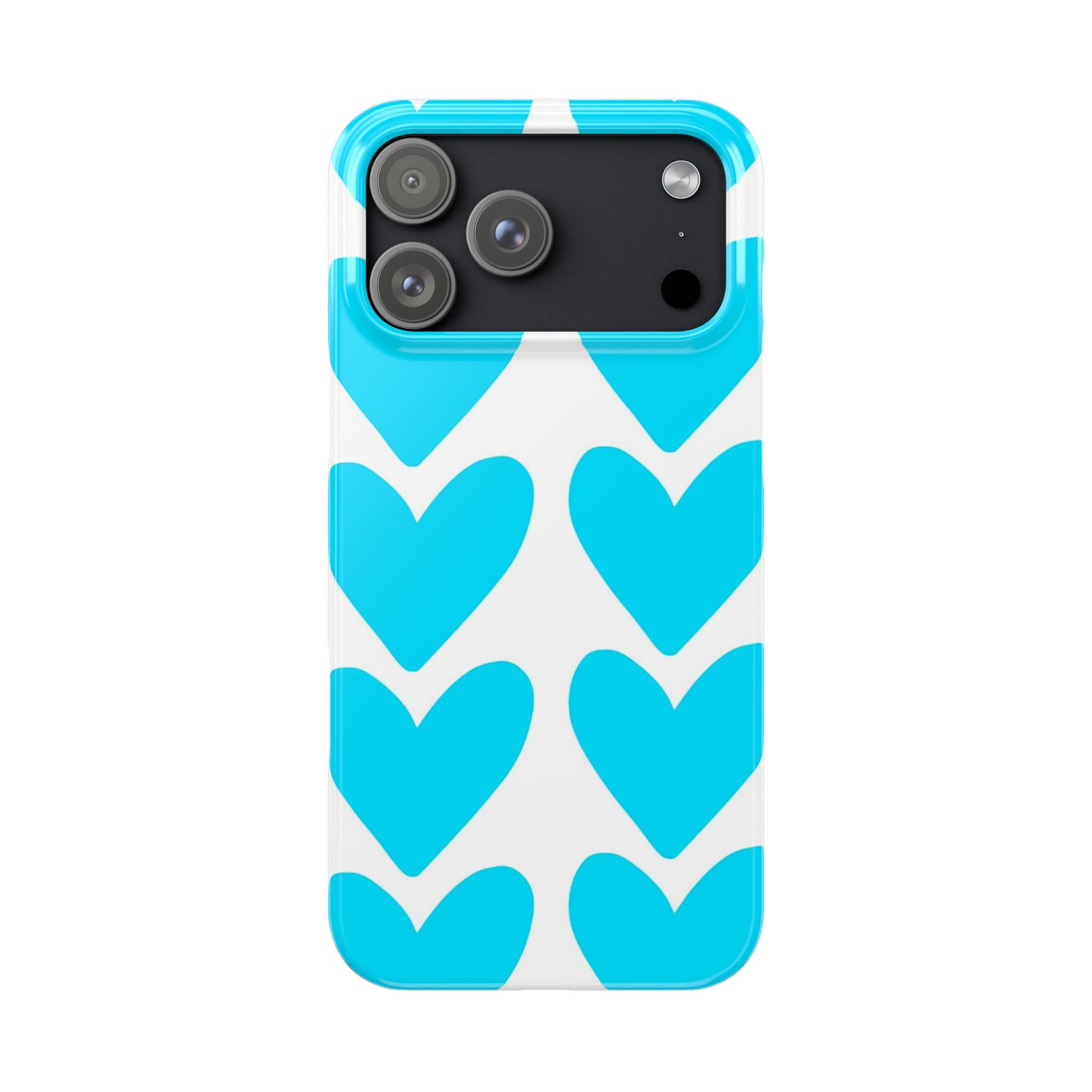 Blue Heart  on White Case