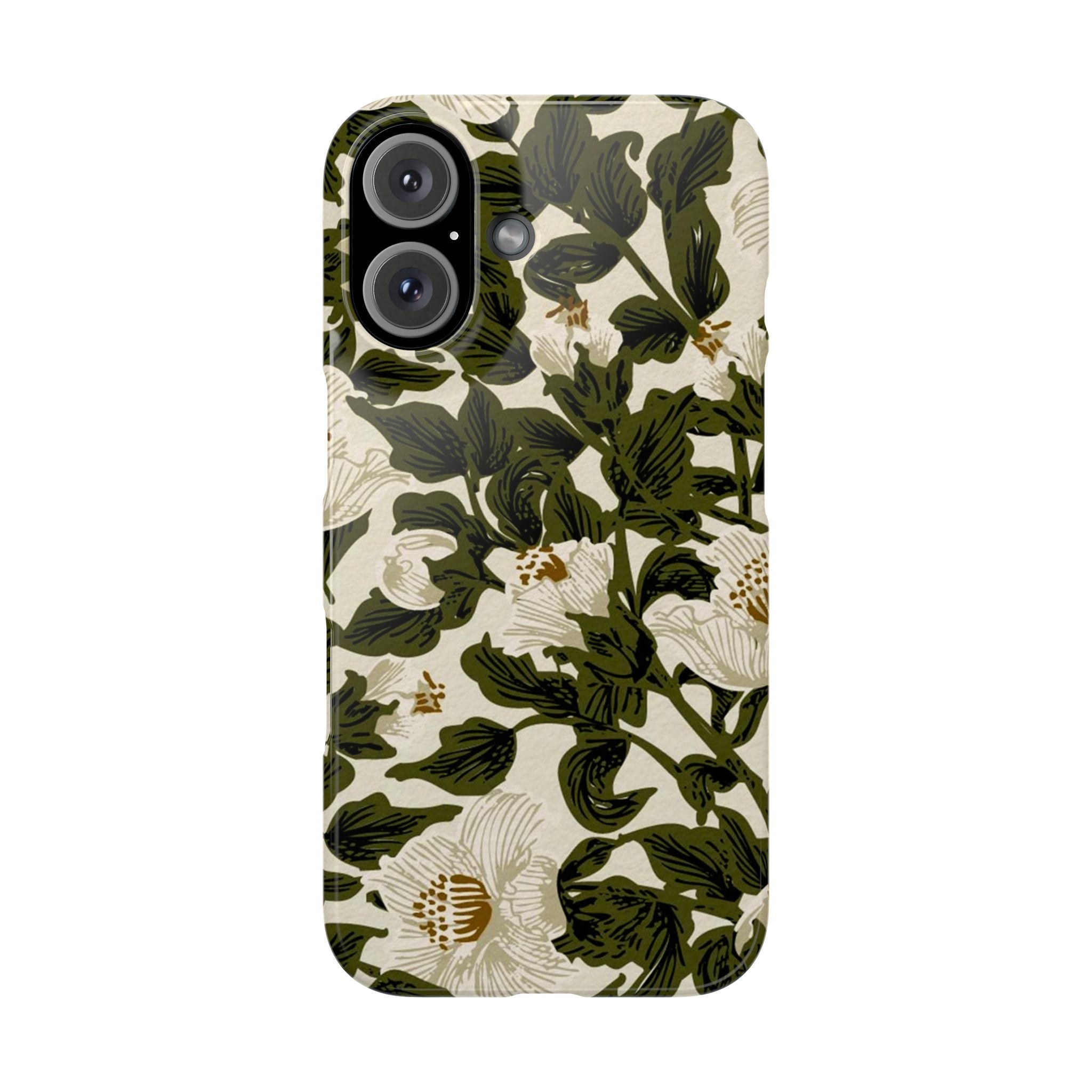 Vintage White Floral - Phone Case