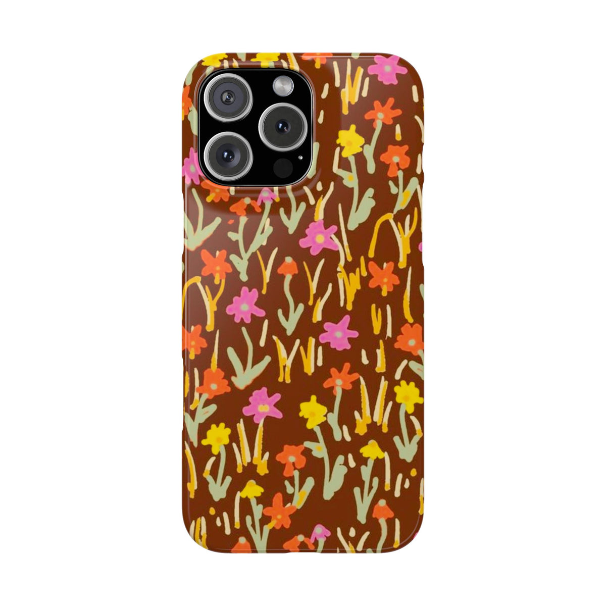Brown Retro Floral Case