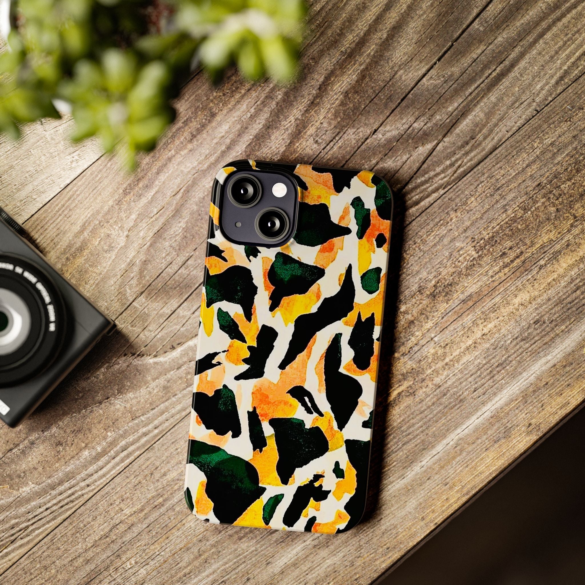 Yellow Green Abstract Case