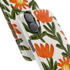 Orange Floral Botanical Case