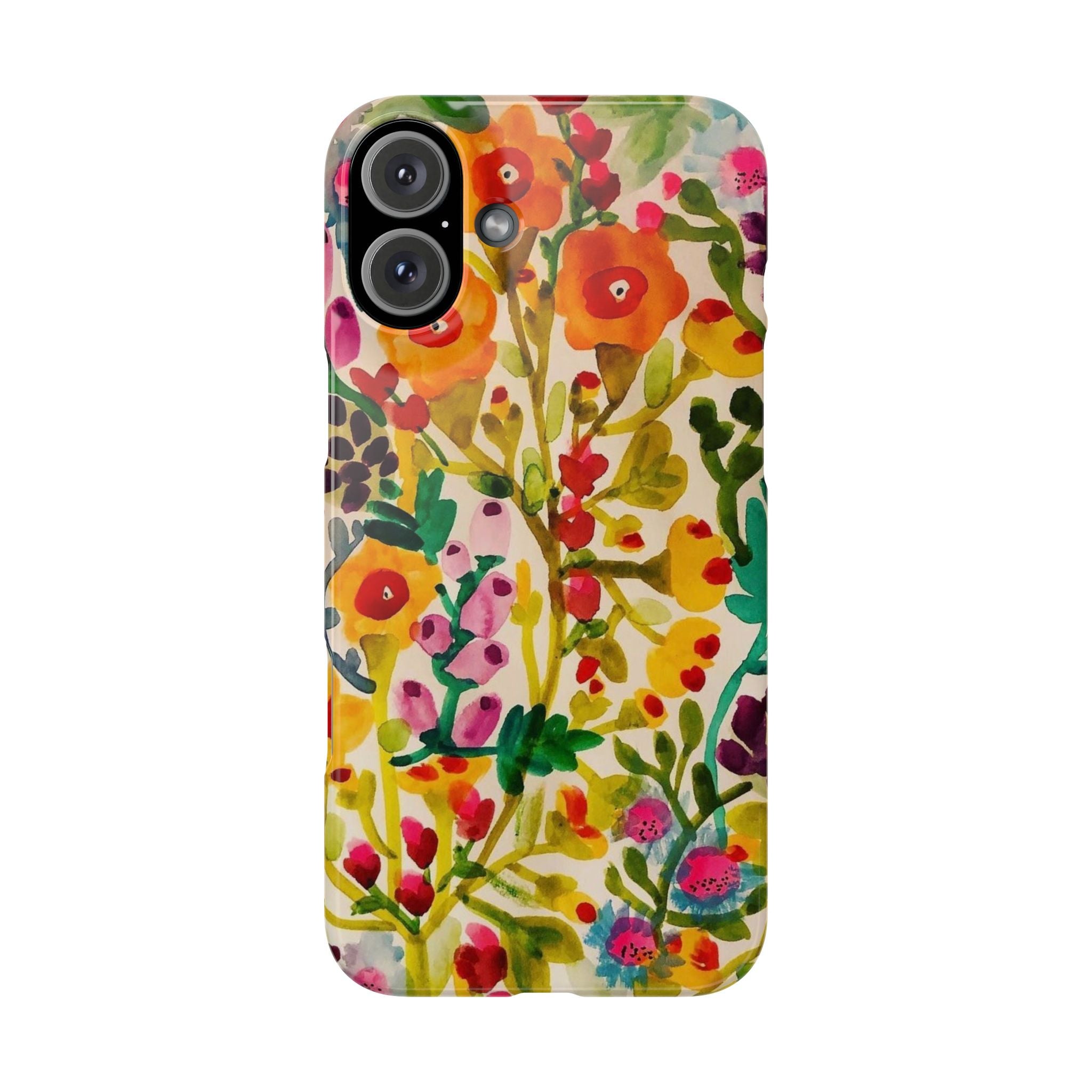 Vibrant Hand-Painted Wildflower Design Case