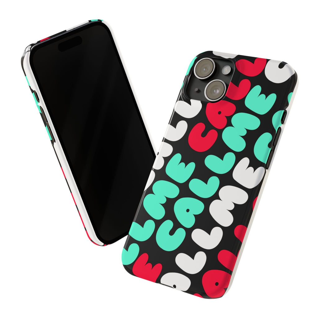 Call Me Turquoise mixed Bold Bubble Text