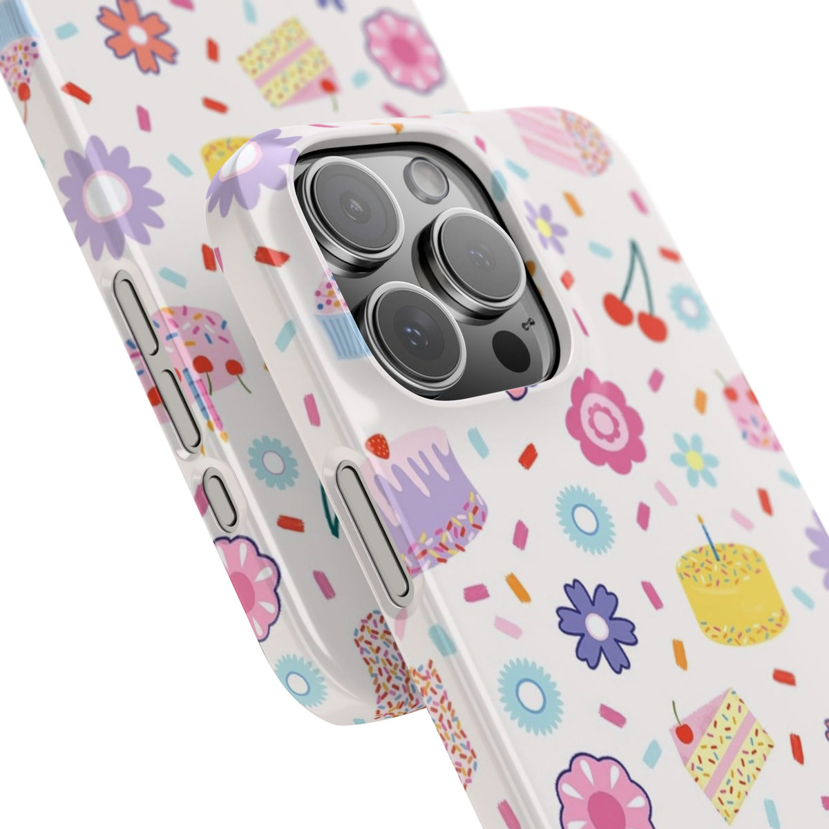 Pastel Birthday Cake & Flowers Case