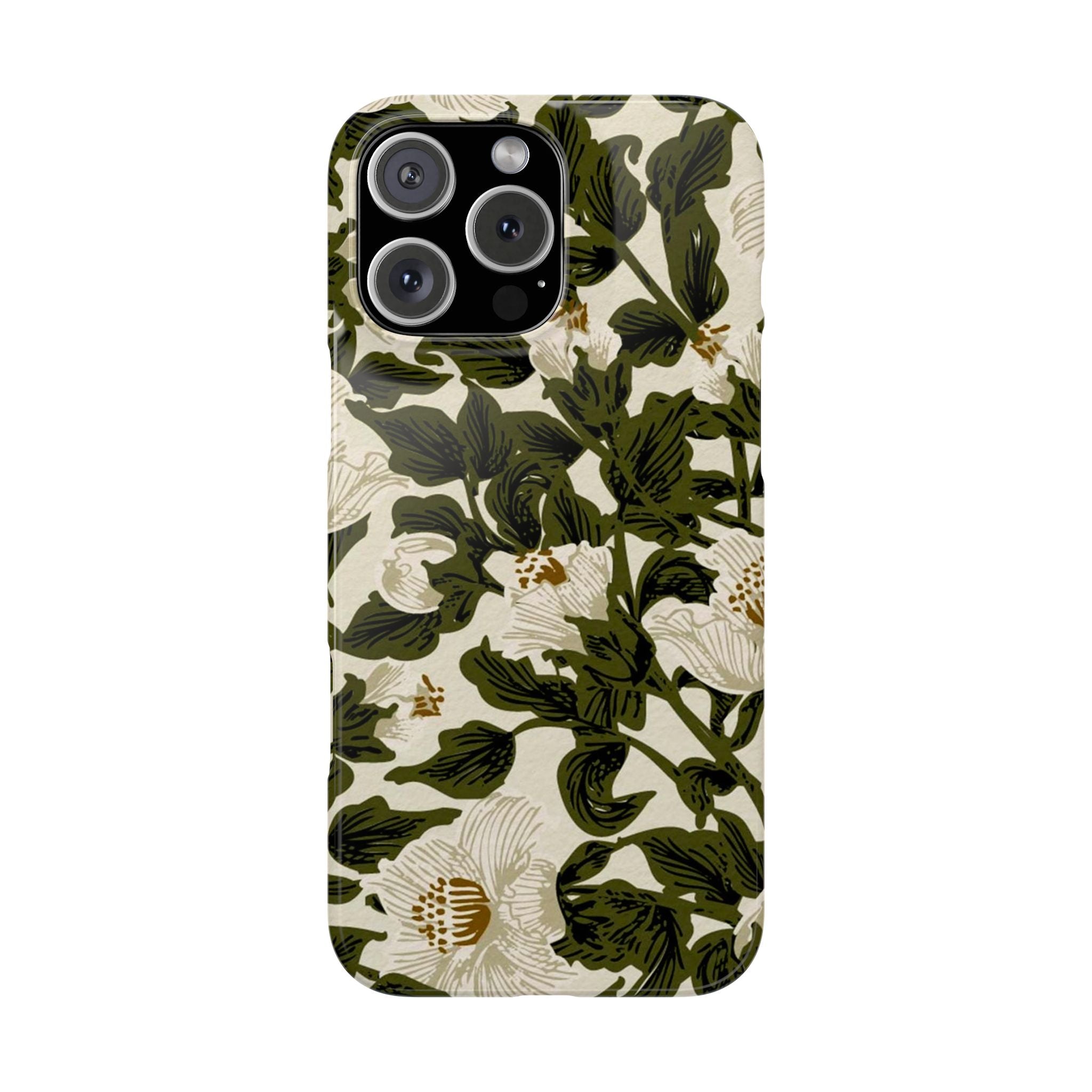 Vintage White Floral - Phone Case