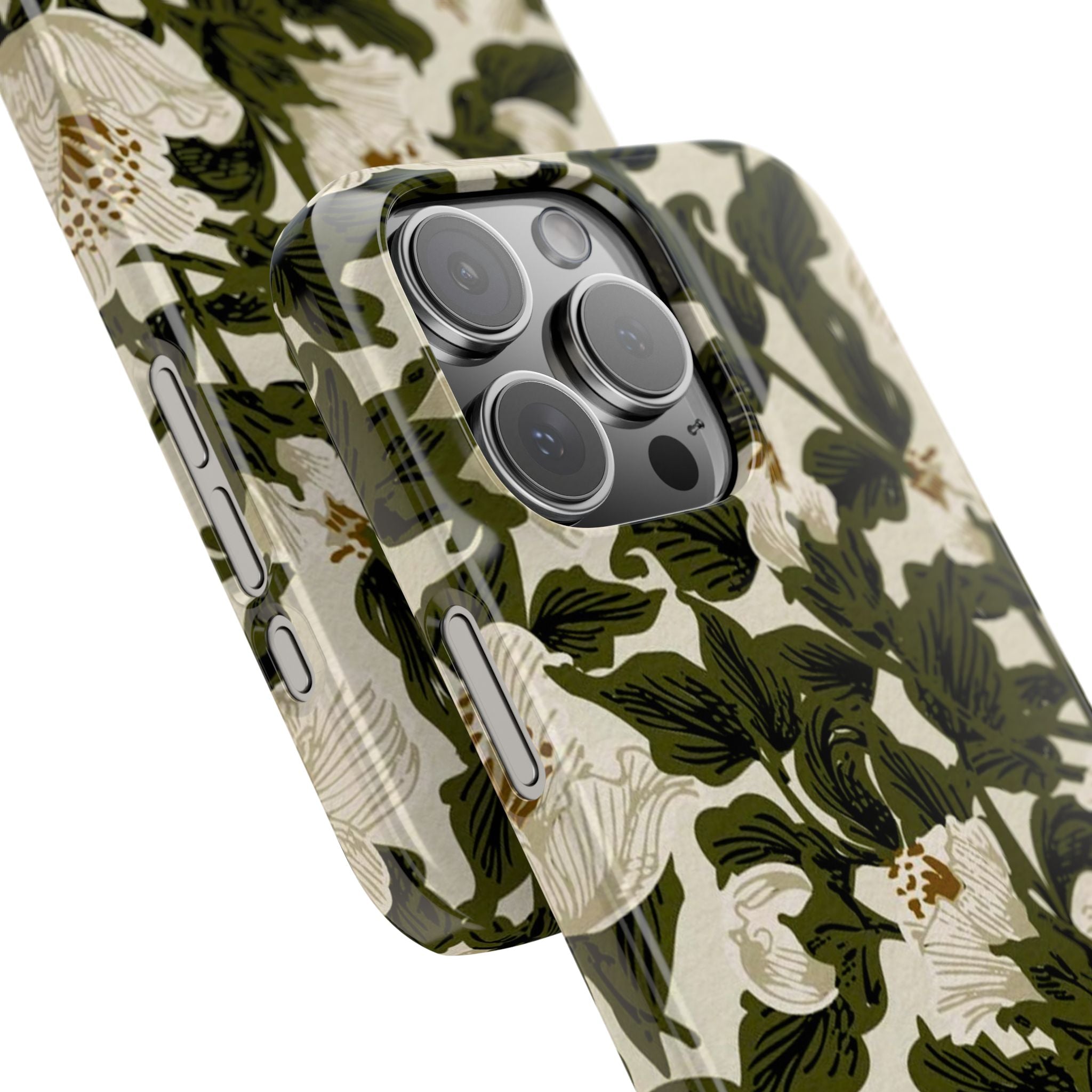 Vintage White Floral - Phone Case
