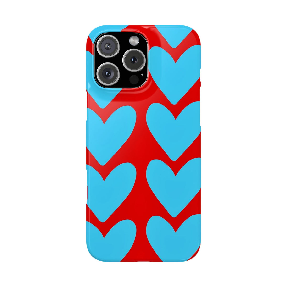 Blue Heart on Red Case